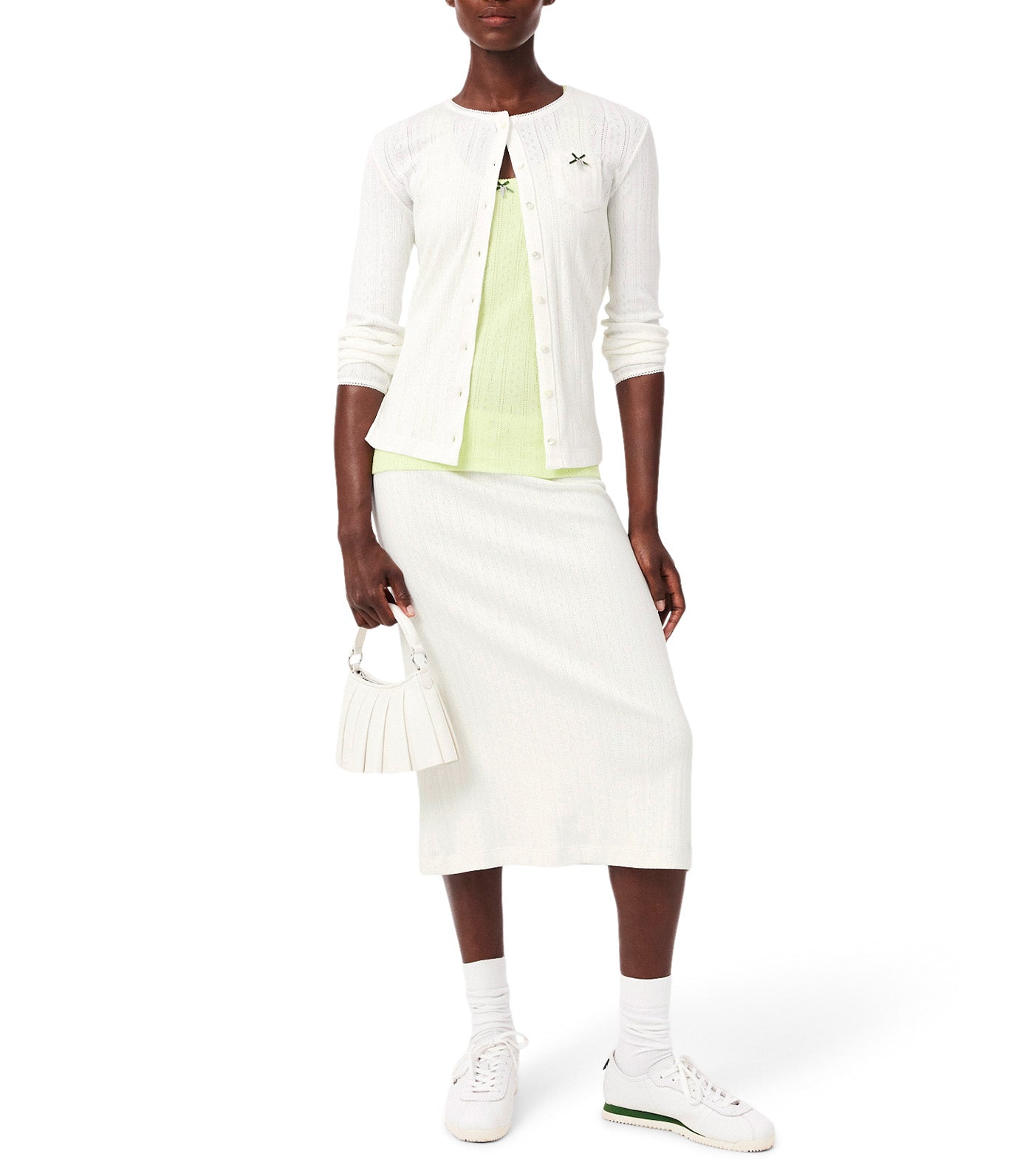 Slim Fit Pointelle Cardigan