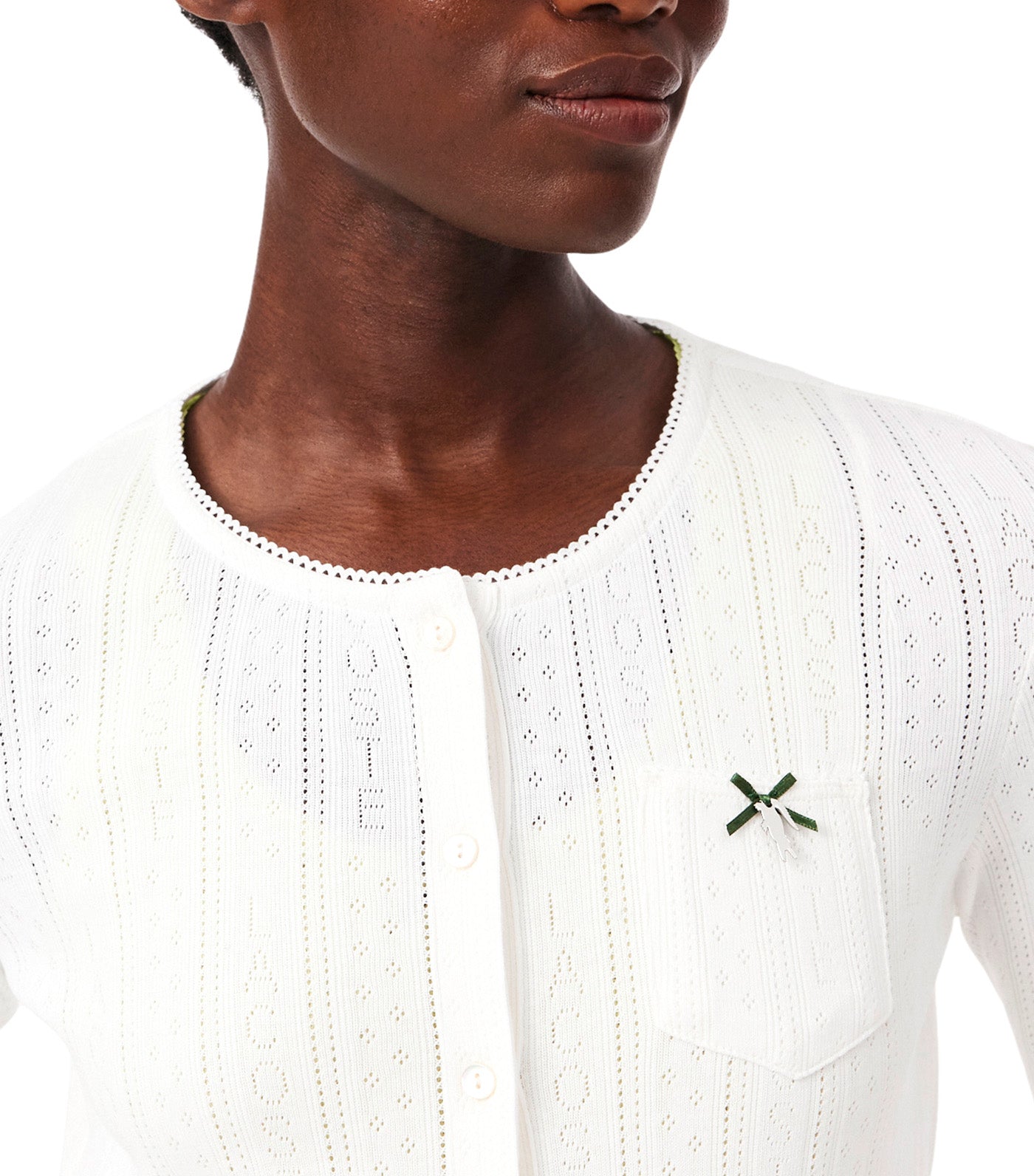 Slim Fit Pointelle Cardigan