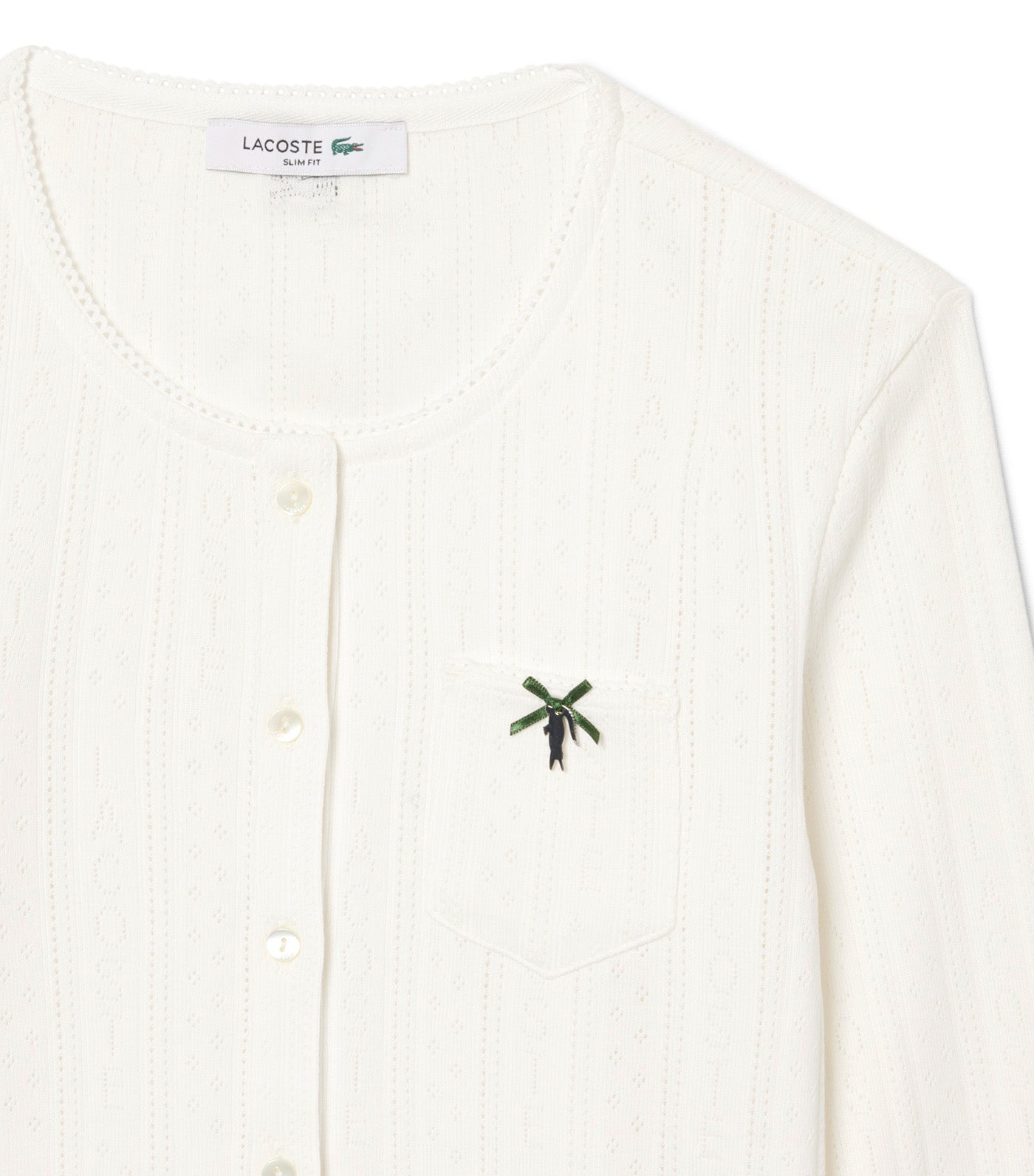 Slim Fit Pointelle Cardigan