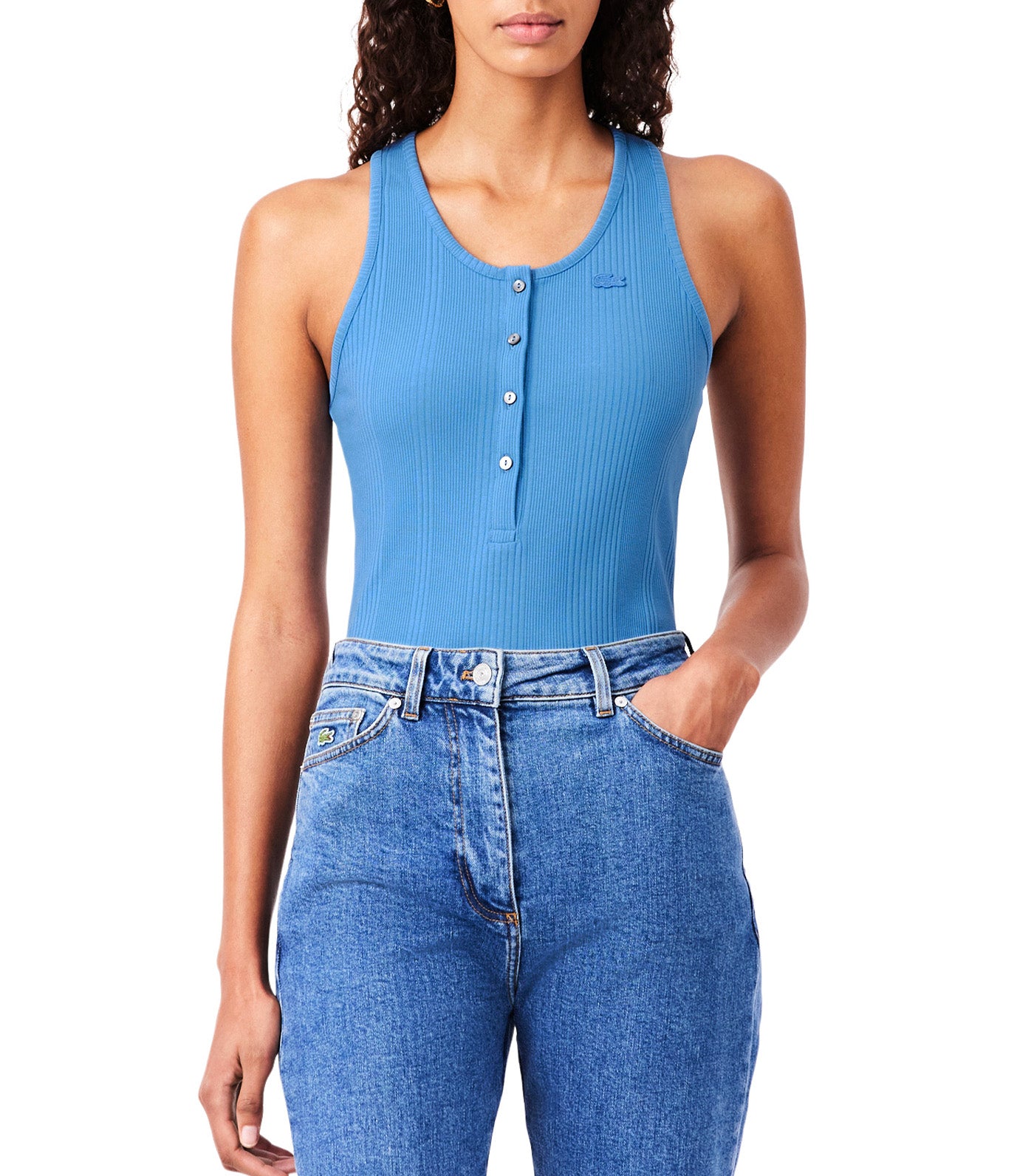 Slim Fit Ribbed Cotton Tank Top