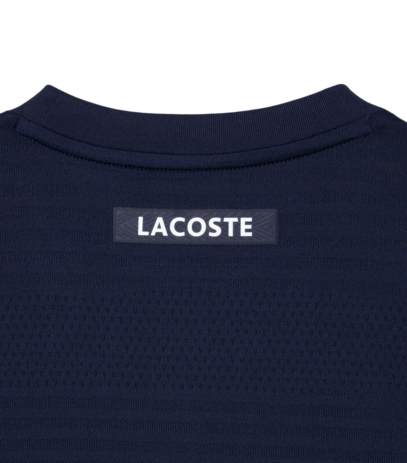 Lacoste Ultra Dry Stretch Jacquard Tennis T-Shirt Navy Blue