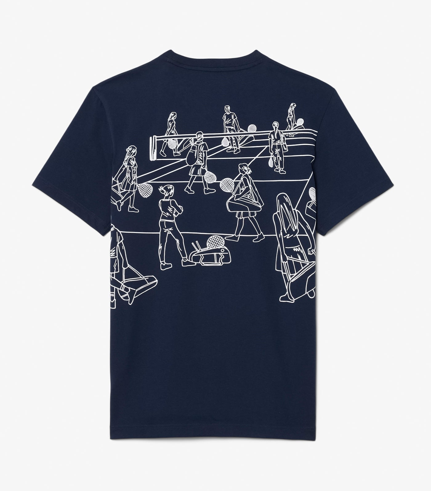 Ultra Dry Printed Tennis T-Shirt Navy Blue