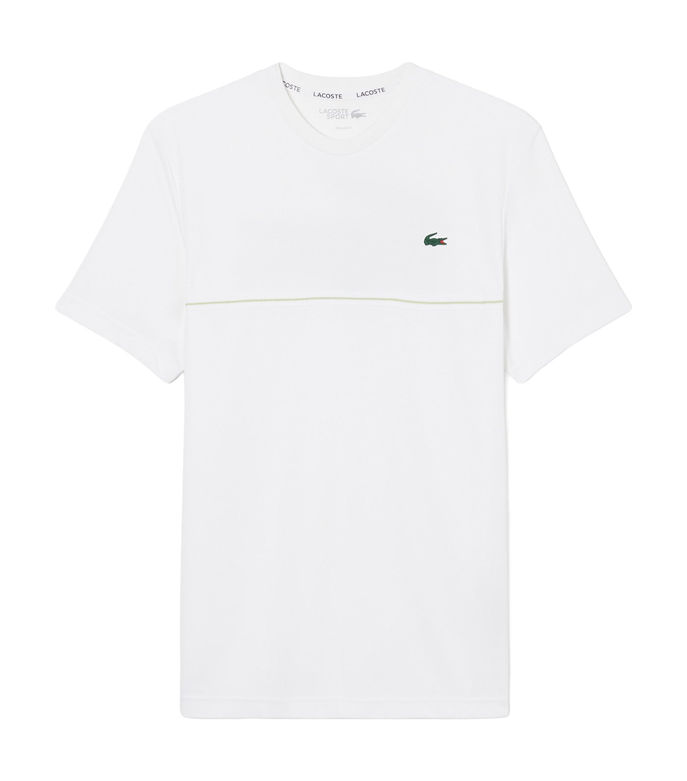 Lacoste Ultra Dry Crocodile Print Sport T-Shirt White