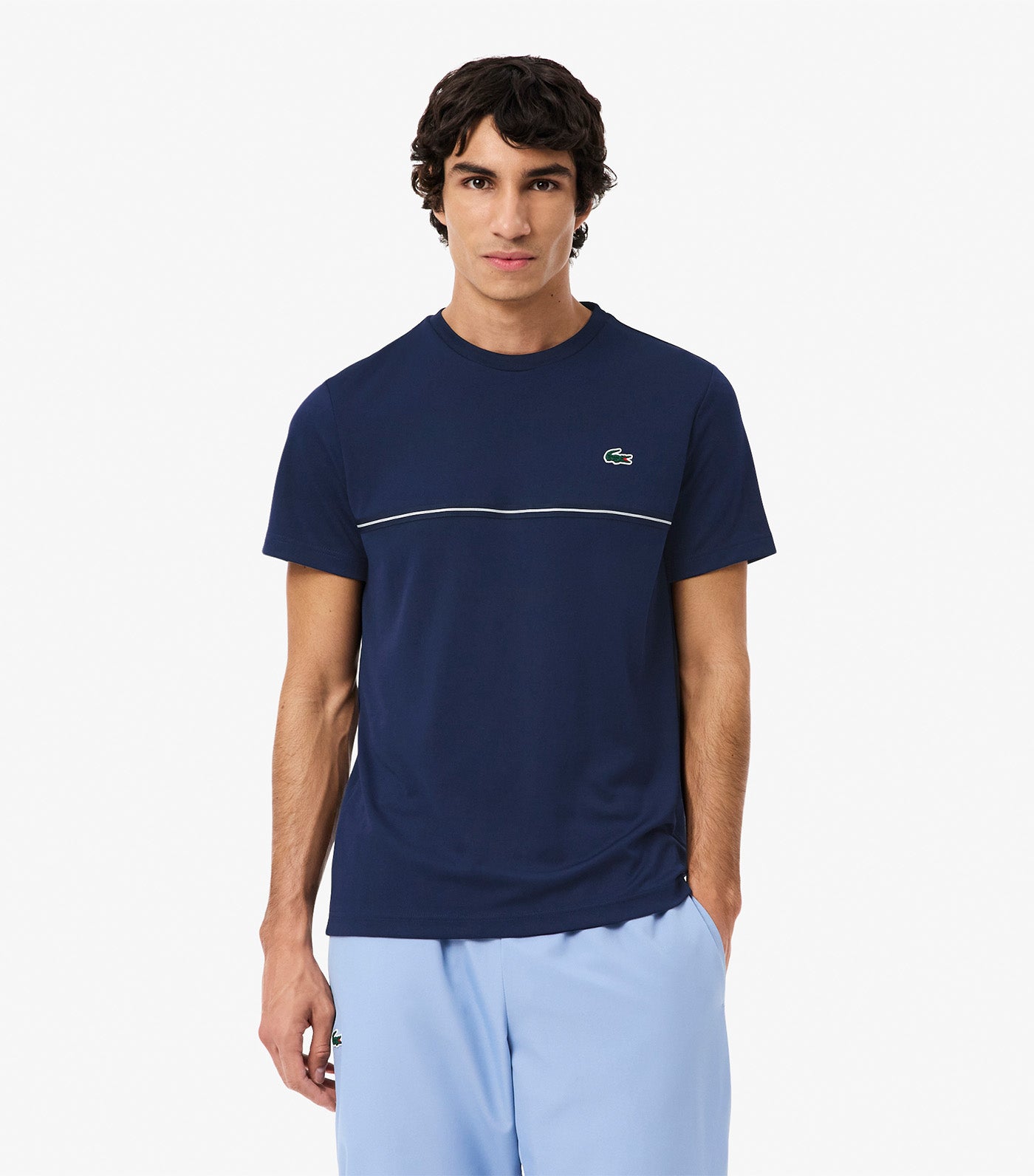 Ultra Dry Crocodile Print Sport T-Shirt Navy Blue