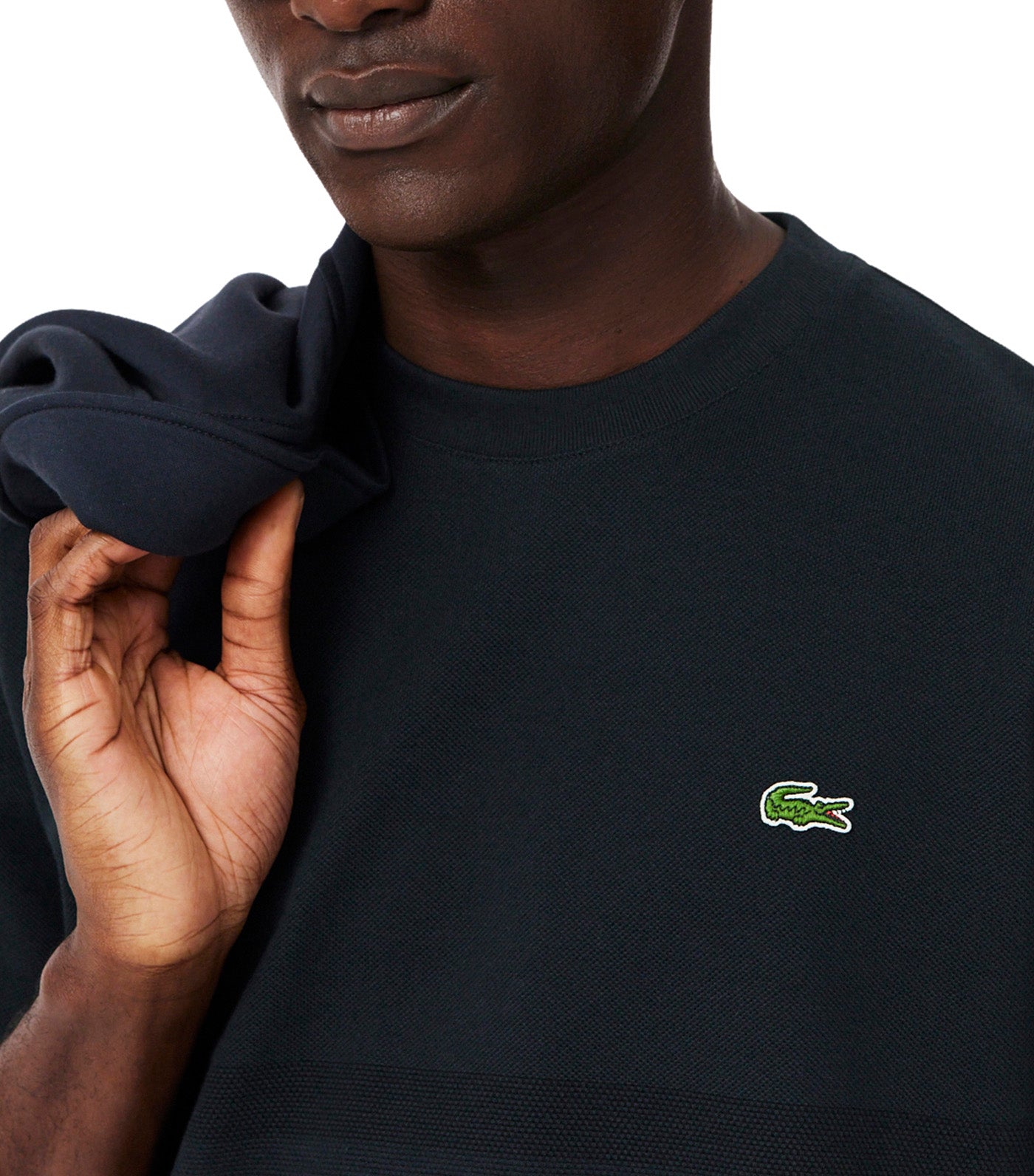 French Made Striped Piqué T-Shirt Blackbird