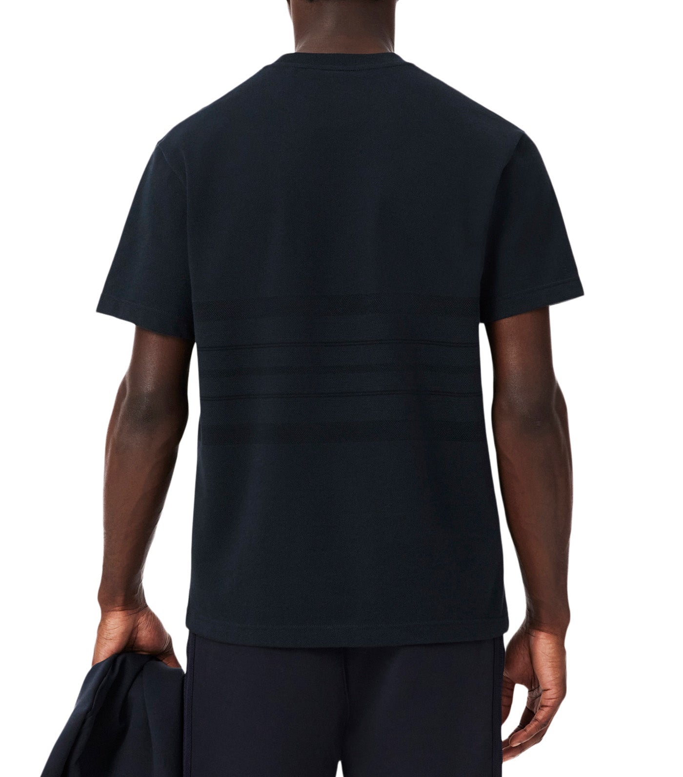 French Made Striped Piqué T-Shirt Blackbird