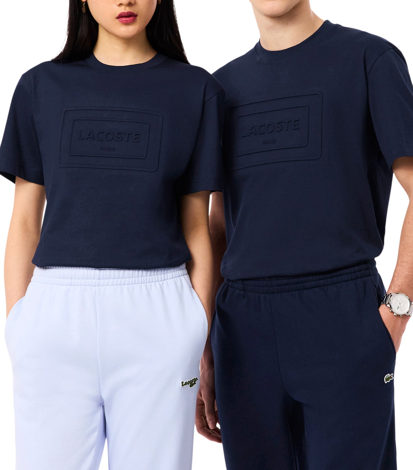 Lacoste Embroidered Cotton T-Shirt Navy Blue