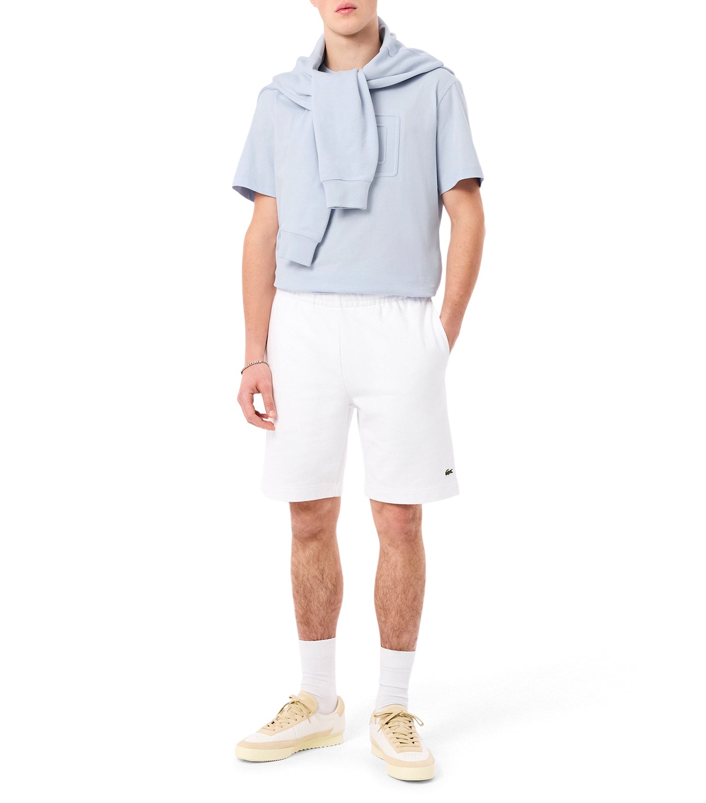 Lacoste Embroidered Cotton T-Shirt Pheonix Blue
