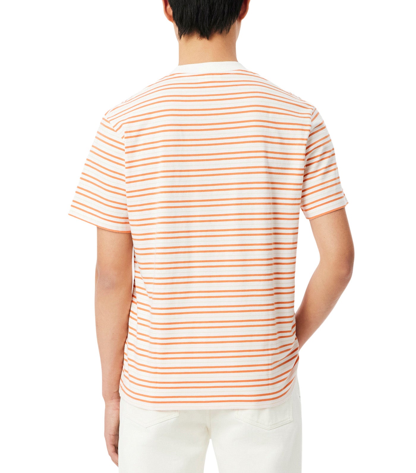 Striped Cotton T-Shirt Blossom/Flour
