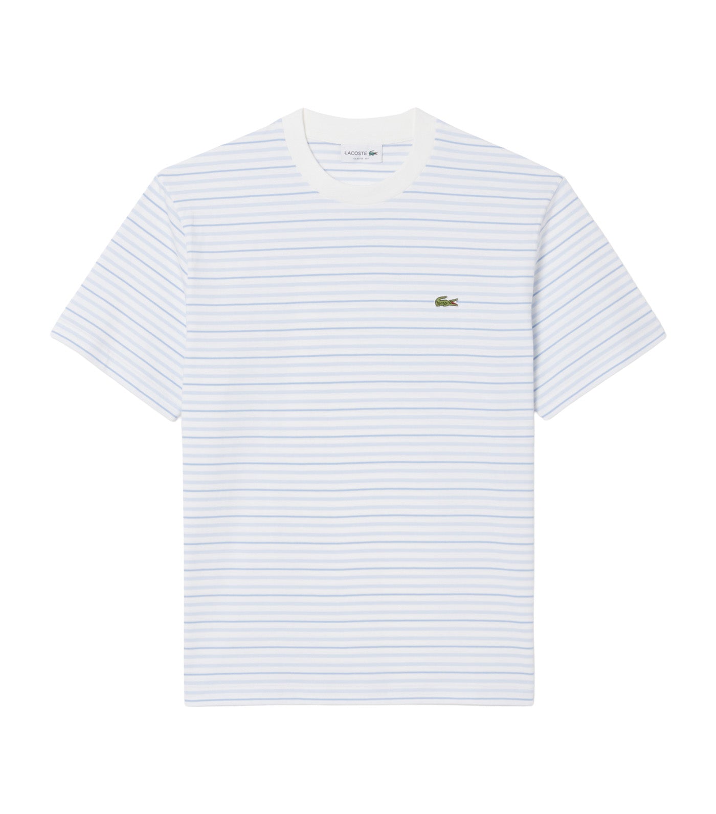 Lacoste Striped Cotton T-Shirt Pheonix Blue/Flour