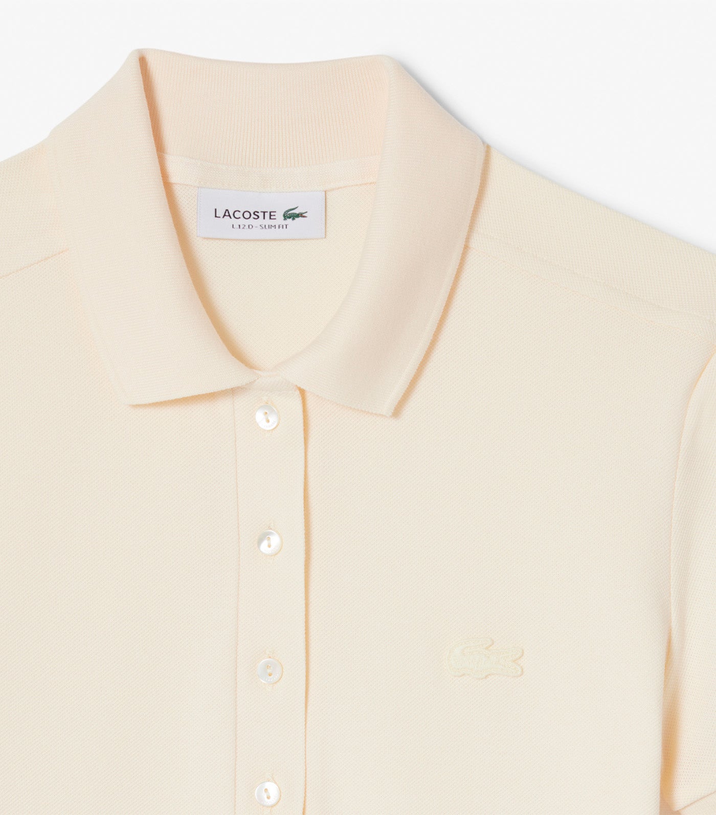 Lacoste L.12.D Slim Fit Stretch Mini Pique Polo Shirt Powder