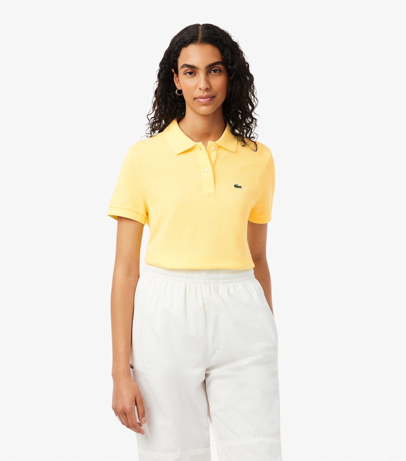 Lacoste Women's Regular Fit Soft Cotton Petit Pique Polo Shirt Yellow