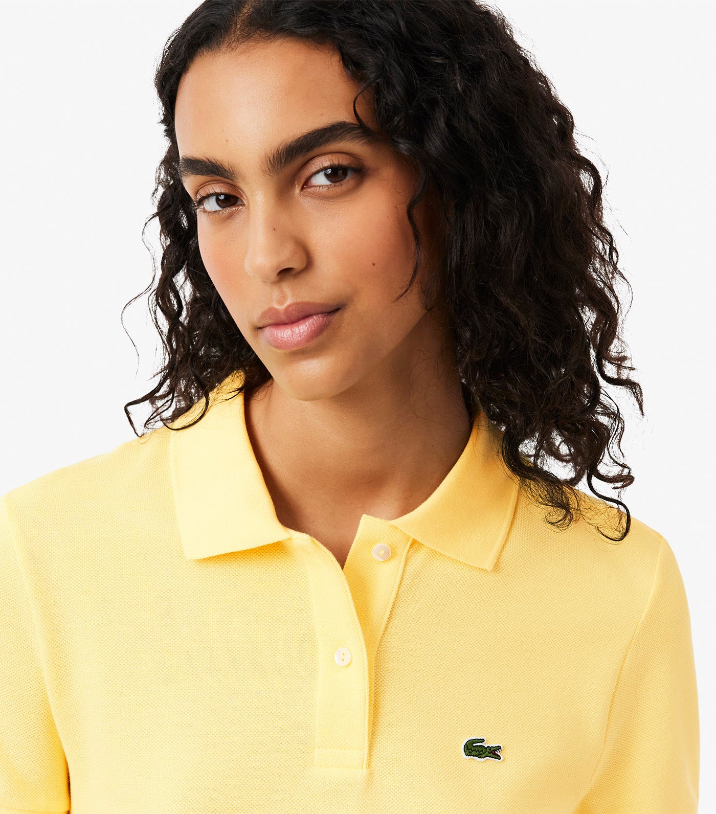 Lacoste Women's Regular Fit Soft Cotton Petit Pique Polo Shirt Yellow