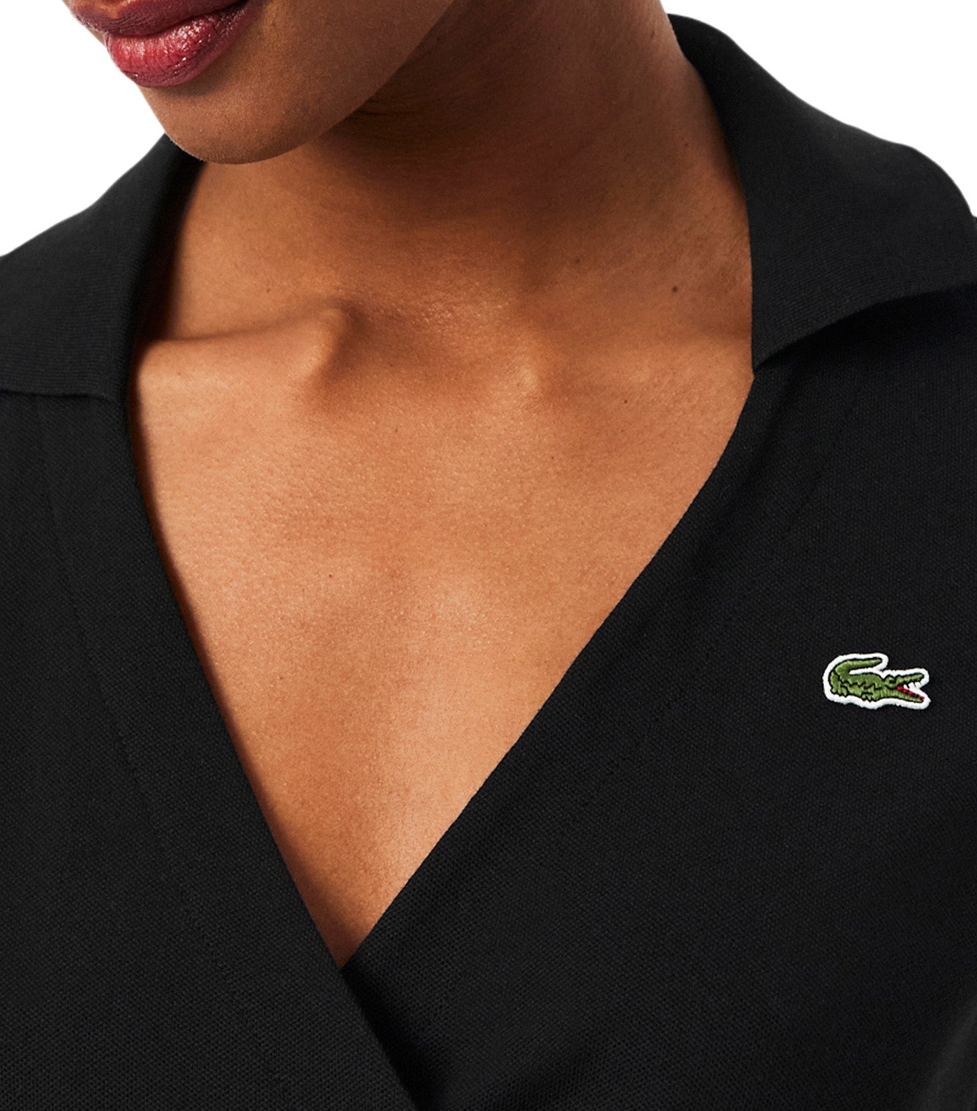 Stretch Mini Piqué Wrap Polo Shirt
