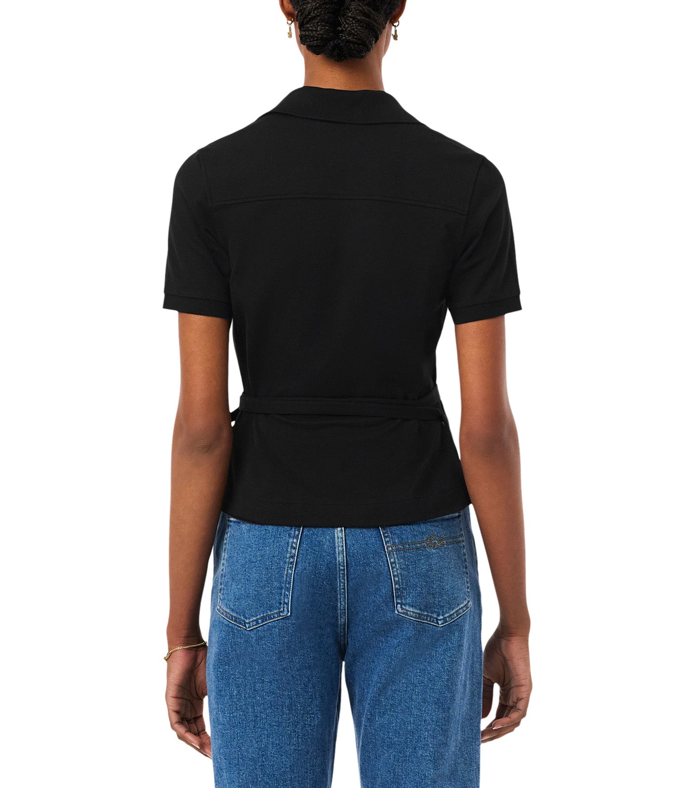 Stretch Mini Piqué Wrap Polo Shirt