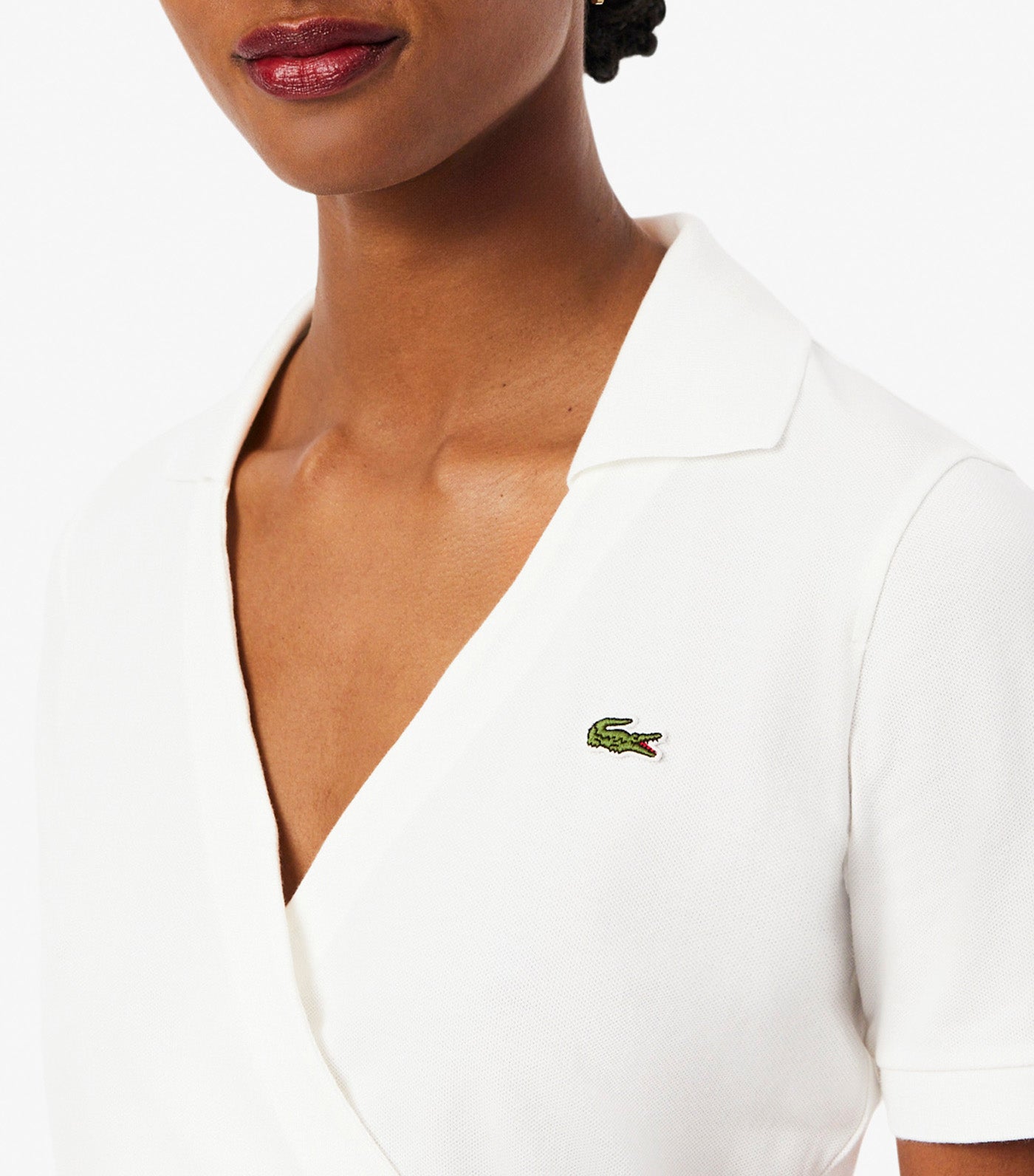 Stretch Mini Piqué Wrap Polo Shirt