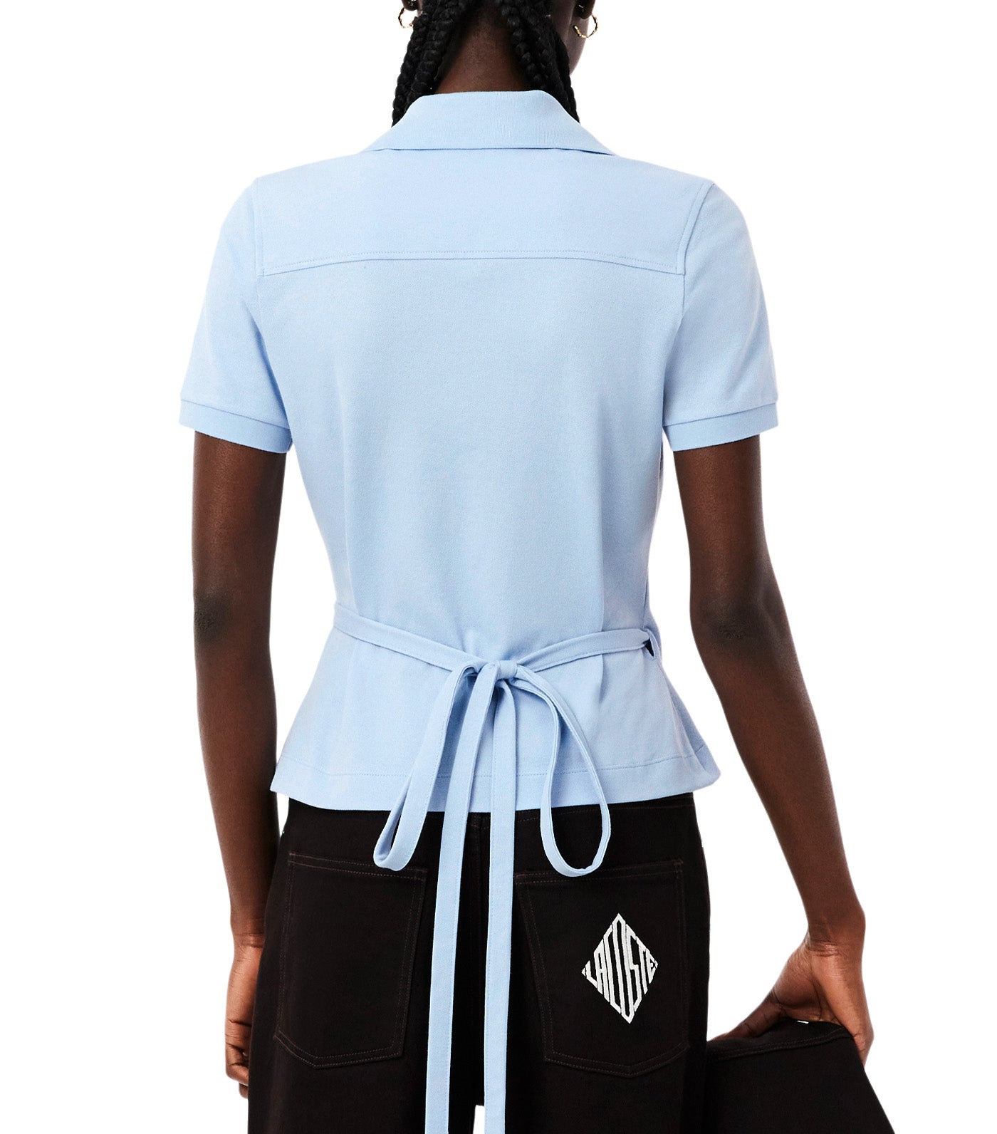 Stretch Mini Piqué Wrap Polo Shirt