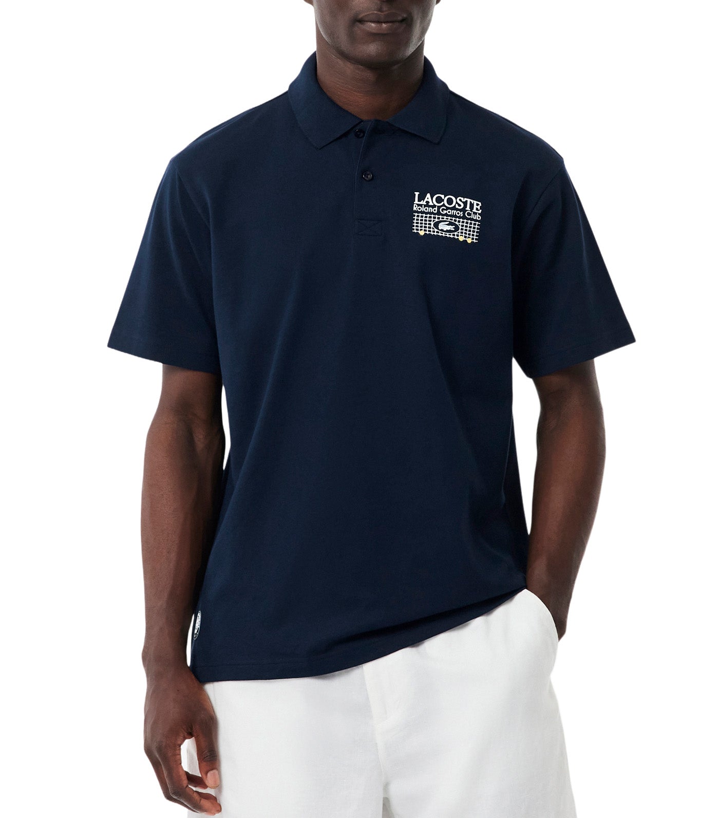 Roland-Garros Edition Petit Piqué Polo Shirt Navy Blue
