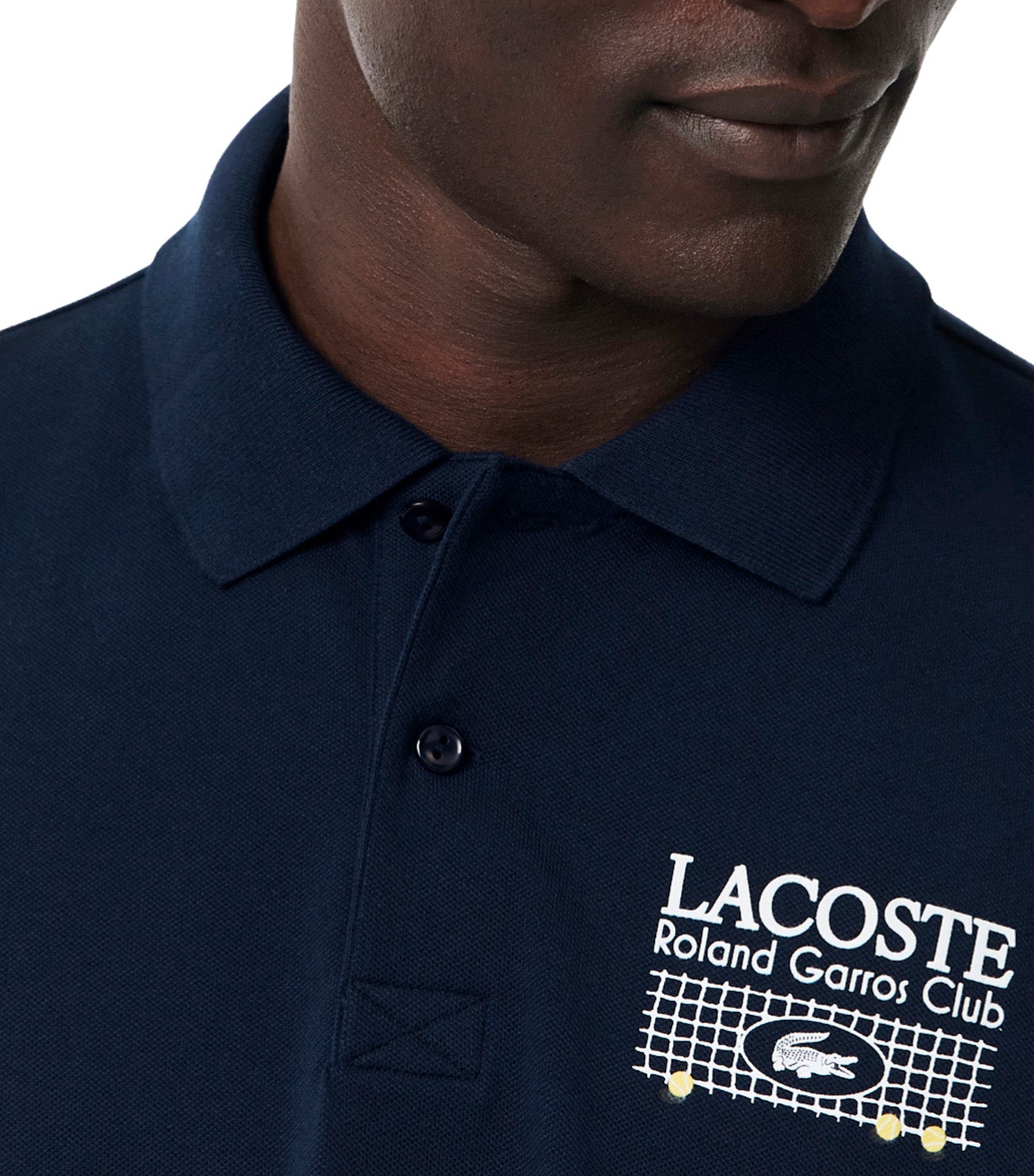 Roland-Garros Edition Petit Piqué Polo Shirt Navy Blue