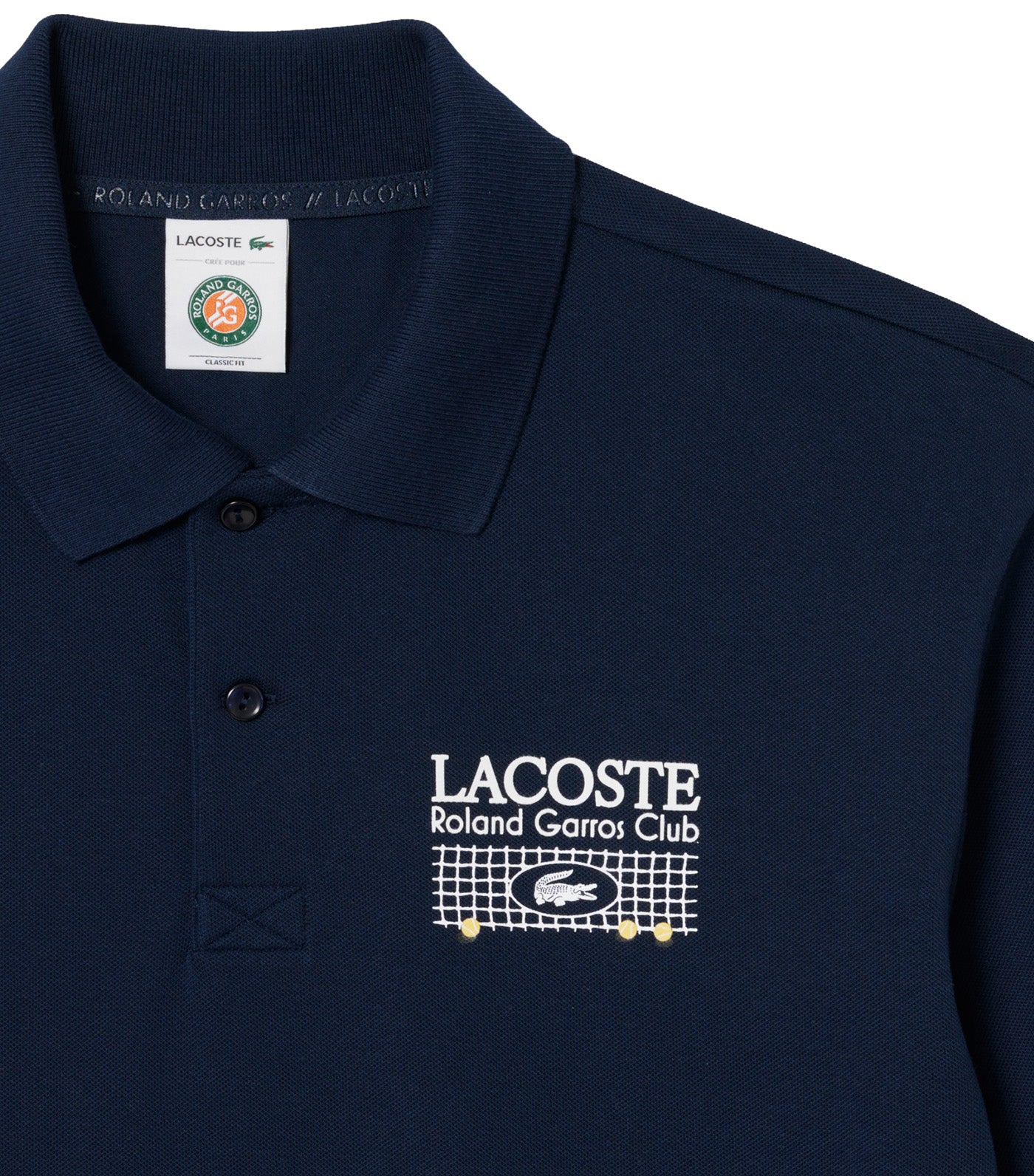 Roland-Garros Edition Petit Piqué Polo Shirt Navy Blue