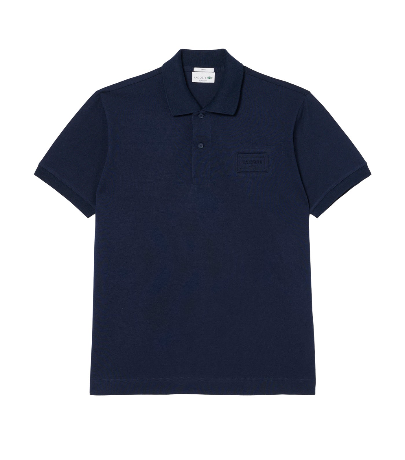 Classic Fit Embossed Branding Polo Shirt Navy Blue