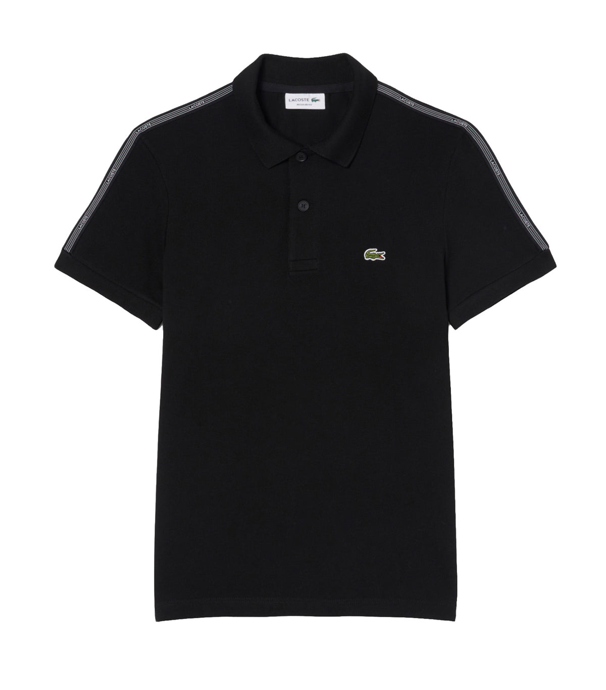 Regular Fit Logo Stripe Polo Shirt Black