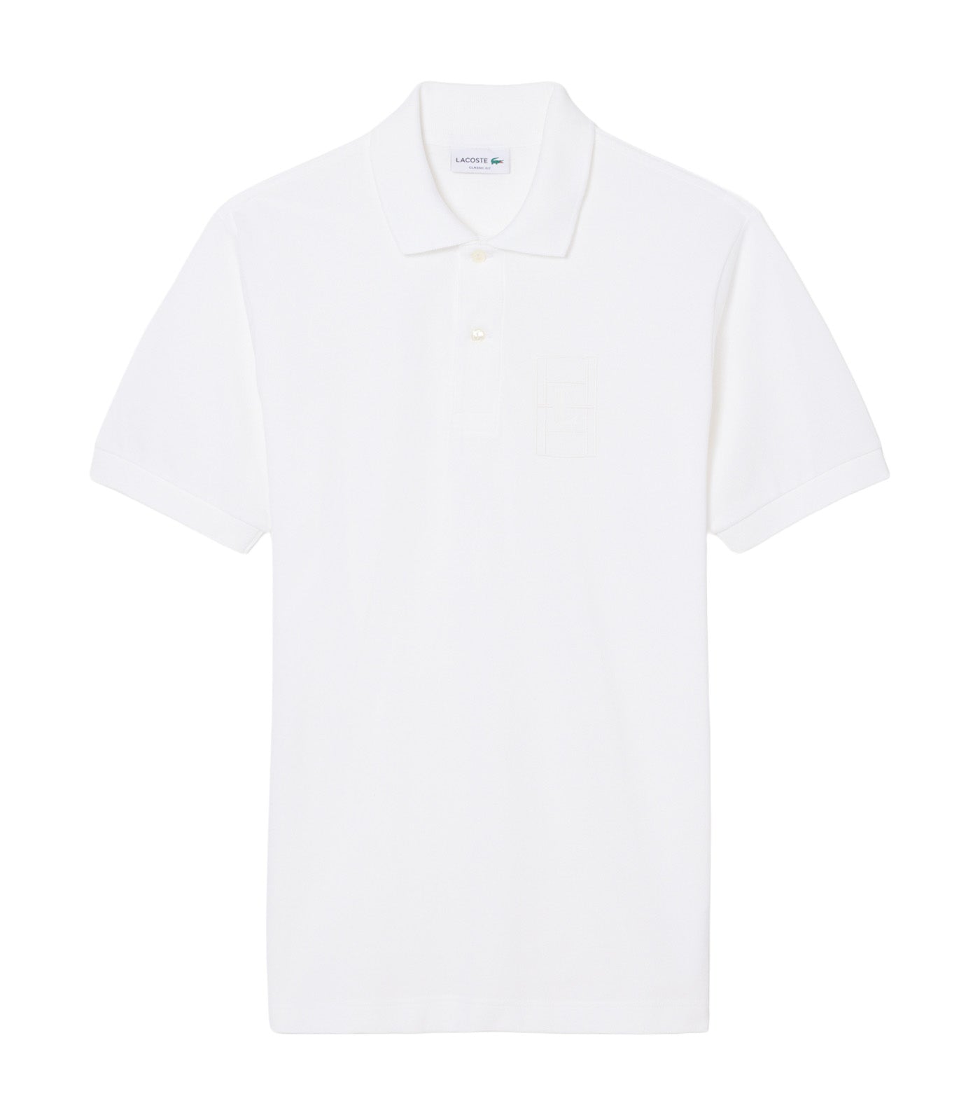 Lacoste Classic Fit Embroidery Detail Petit Piqué Polo Shirt White