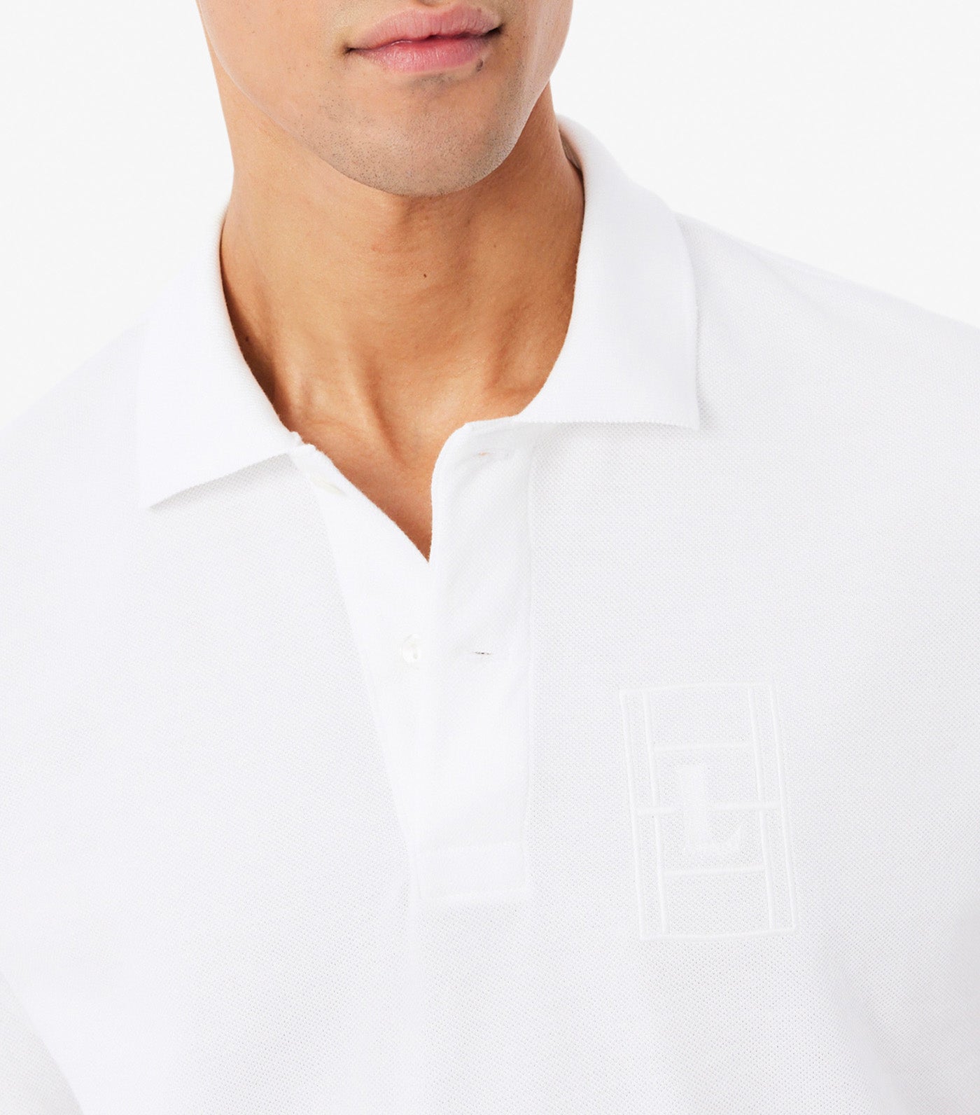 Lacoste Classic Fit Embroidery Detail Petit Piqué Polo Shirt White
