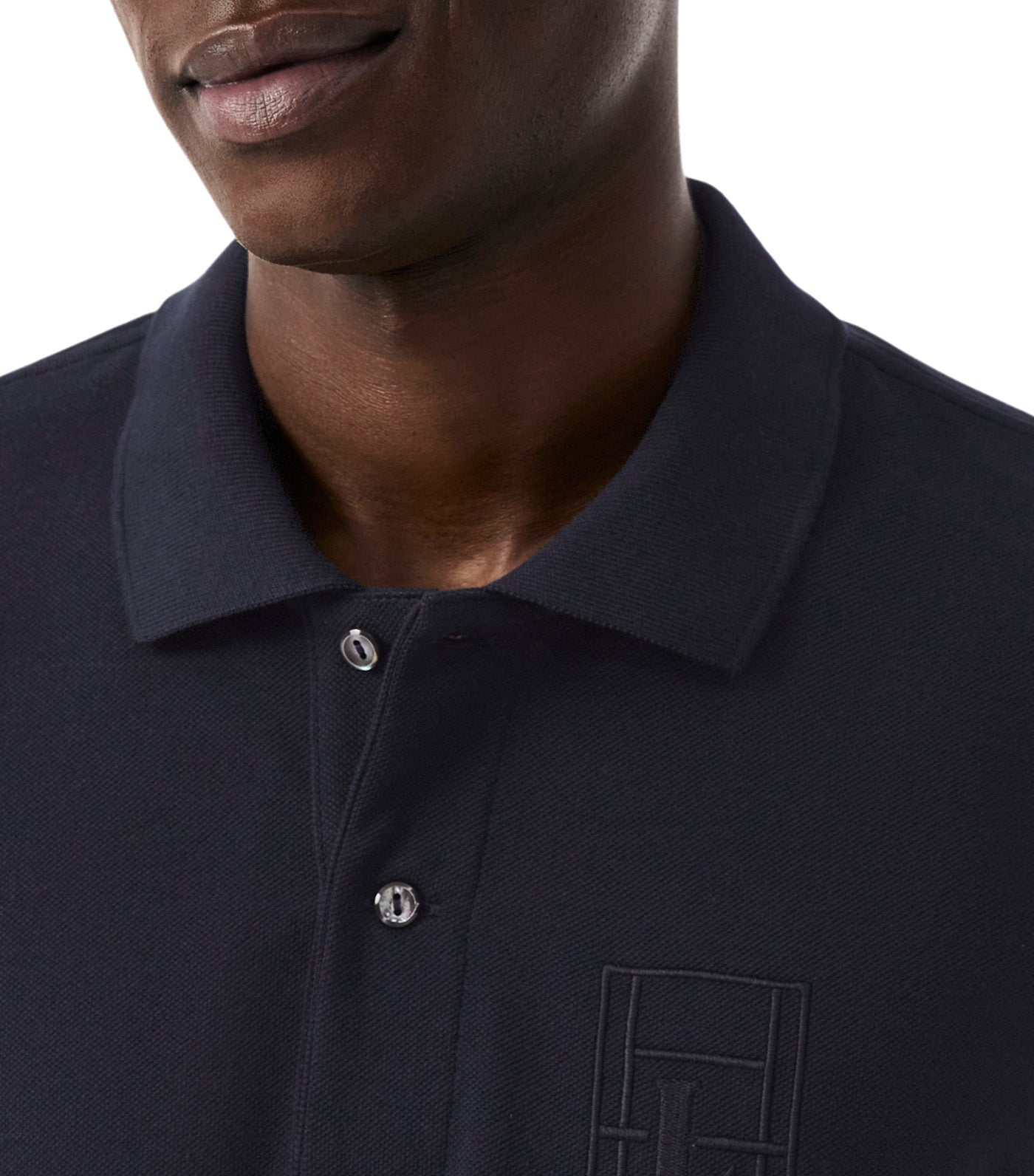 Lacoste Classic Fit Embroidery Detail Petit Piqué Polo Shirt Blackbird