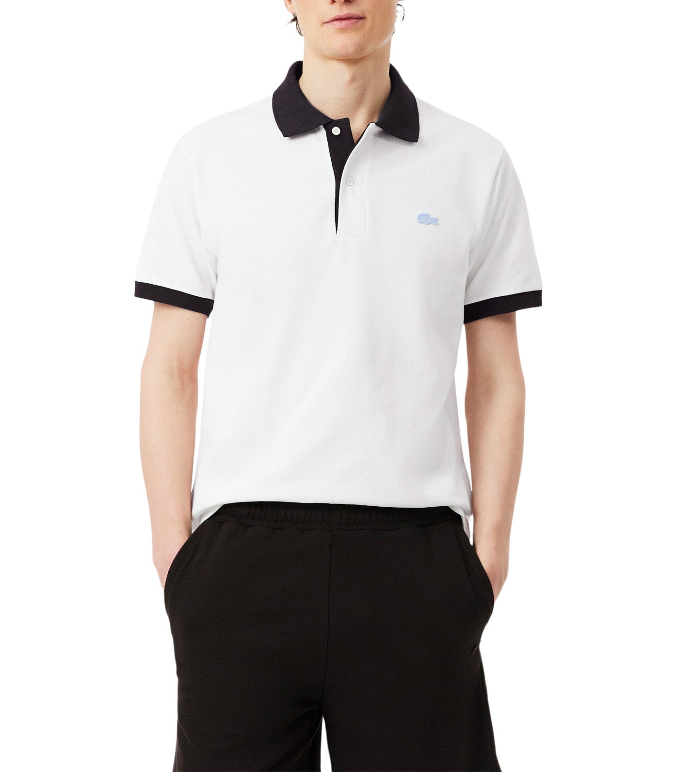 Classic Fit Contrast Rib Polo Shirt Flour/Buffalo