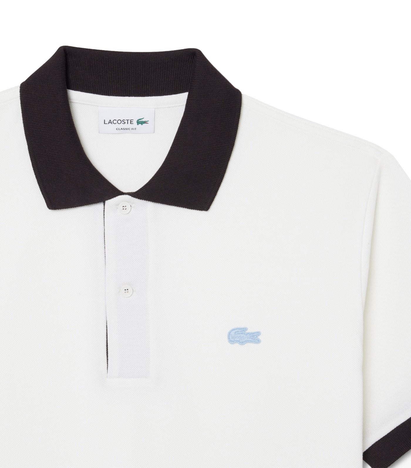 Classic Fit Contrast Rib Polo Shirt Flour/Buffalo