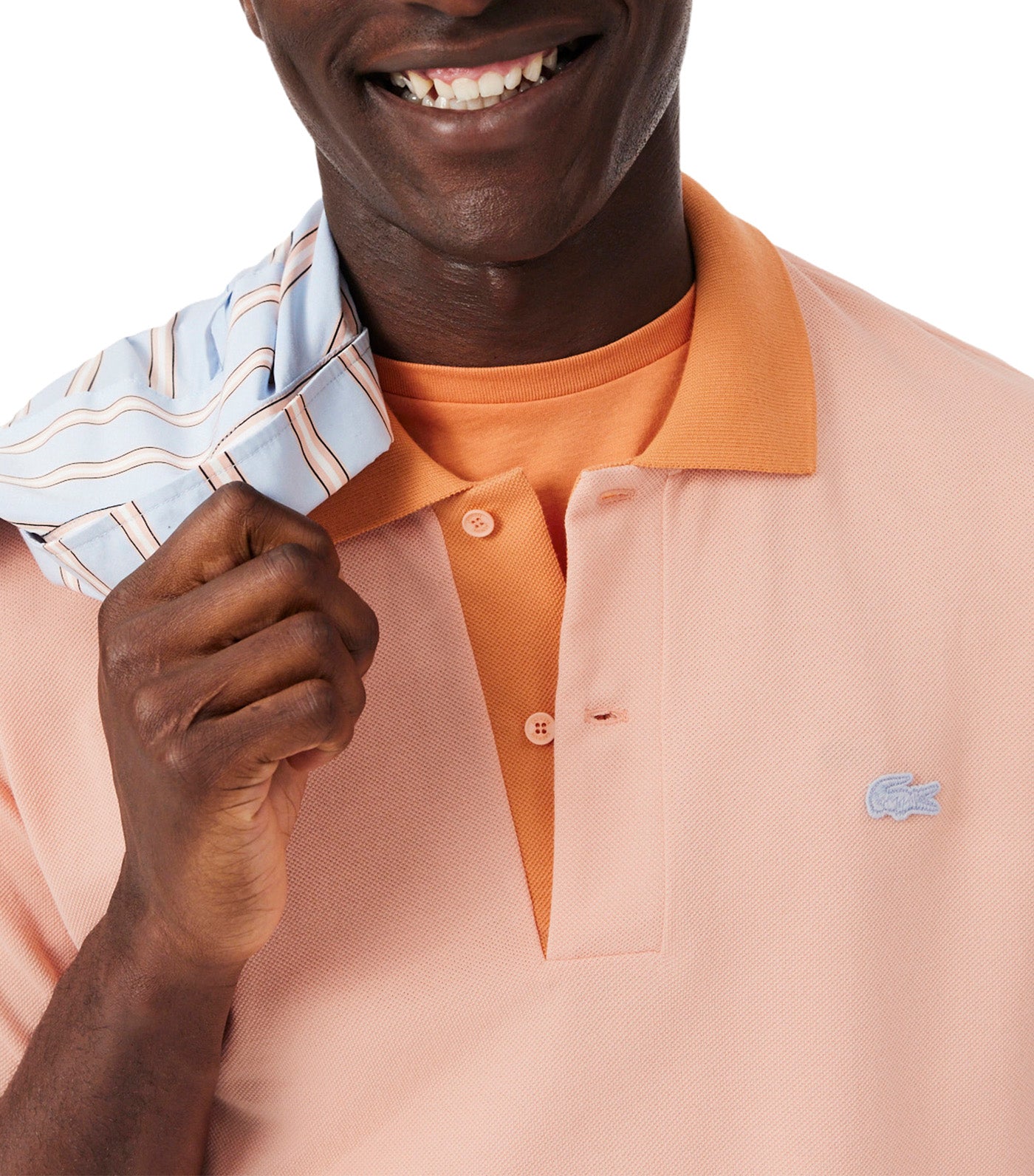 Classic Fit Contrast Rib Polo Shirt Miami/Blossom