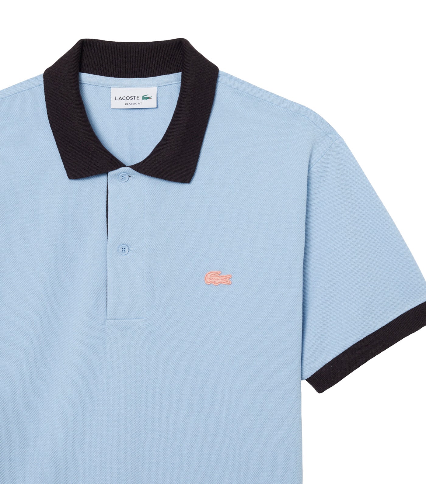 Classic Fit Contrast Rib Polo Shirt Chambray/Buffalo