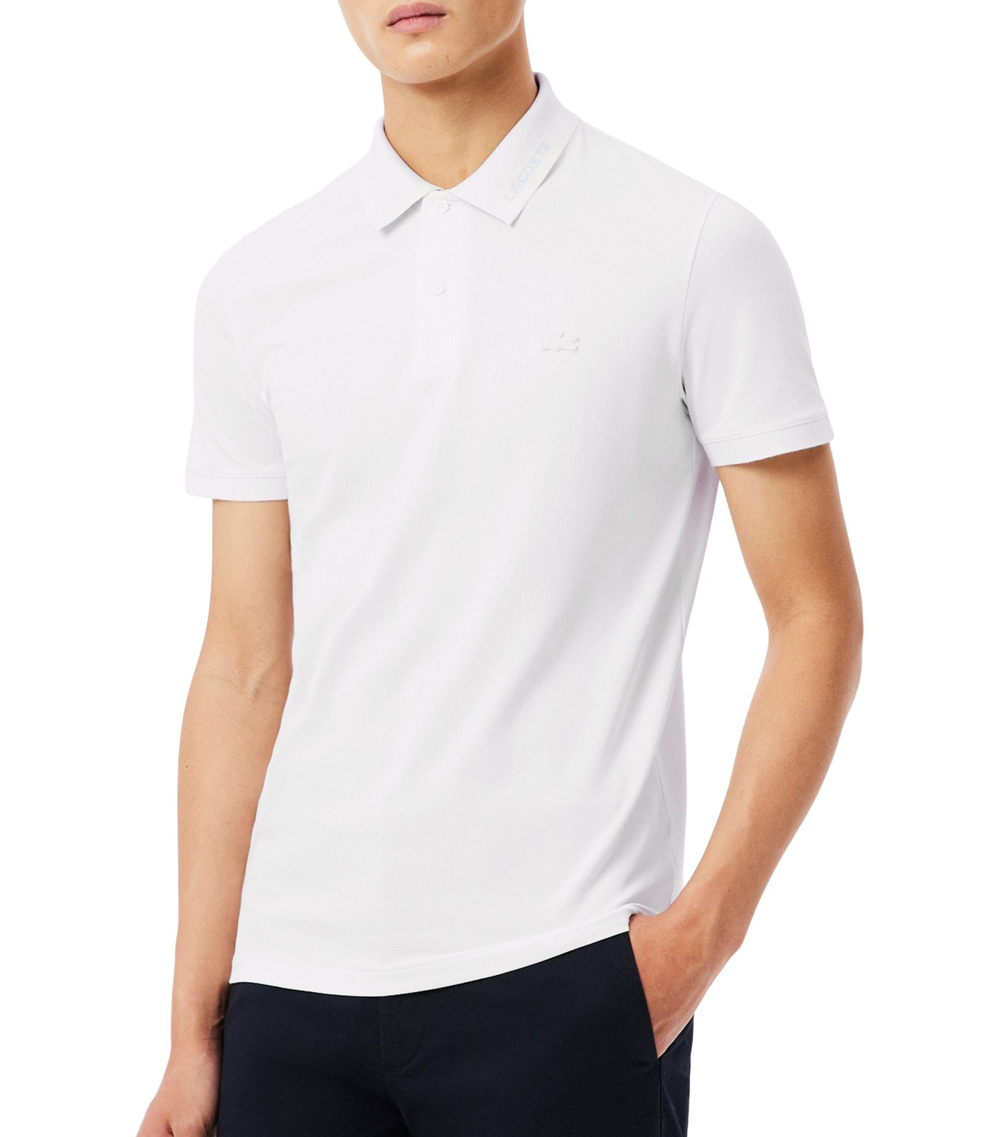 Slim Fit Jacquard Branded Piqué Polo Shirt