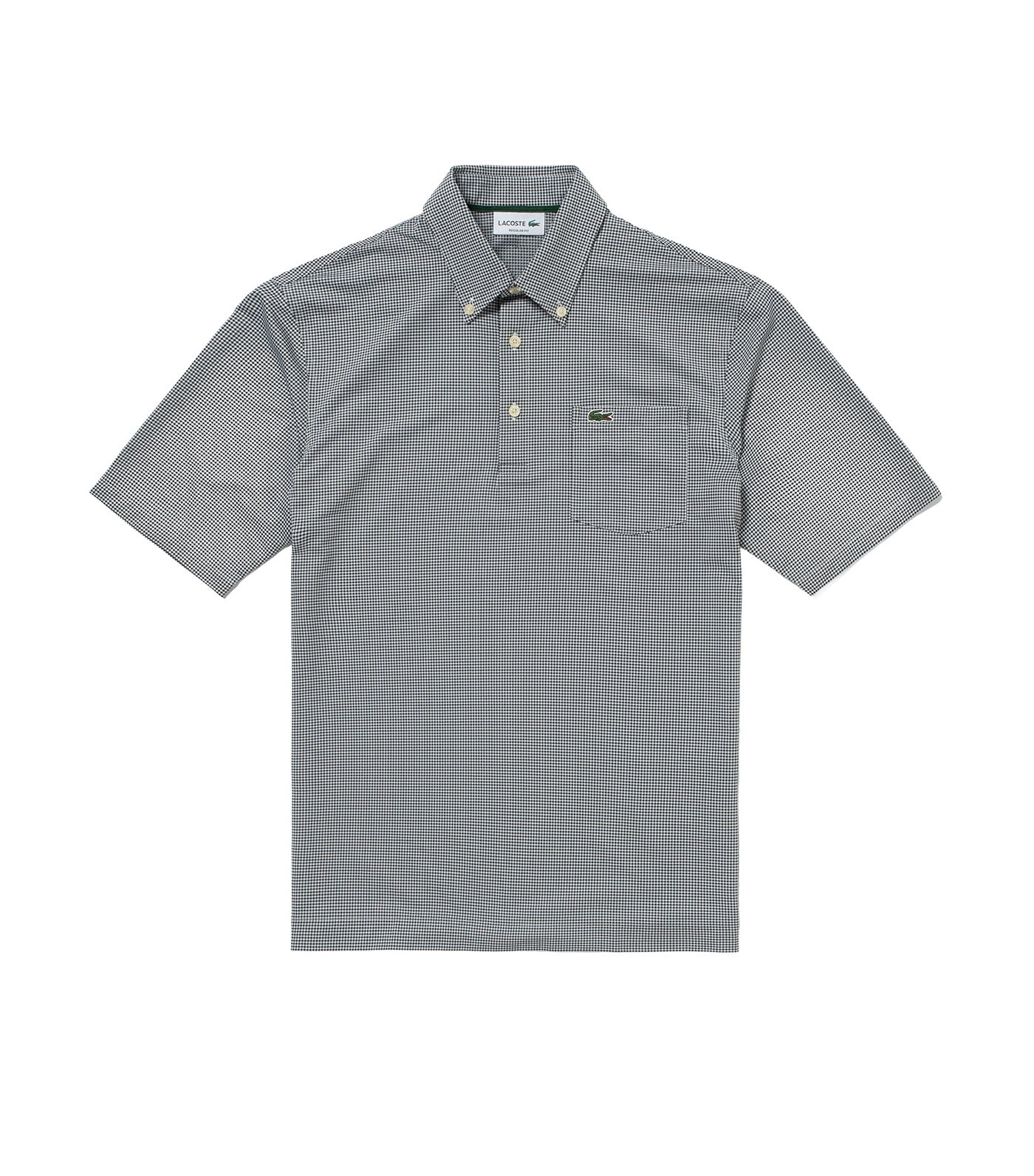 Checked Piqué Polo Black