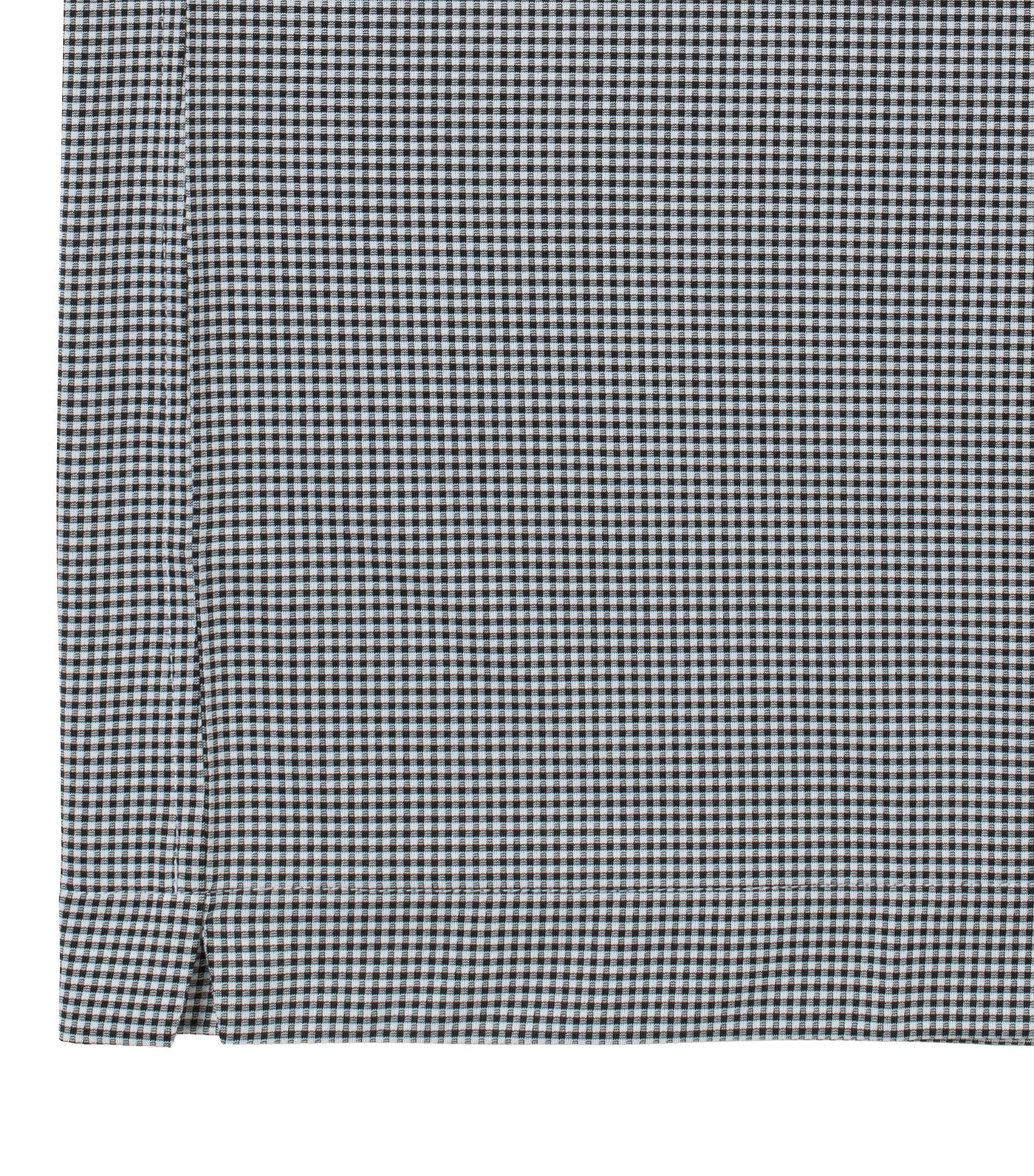 Checked Piqué Polo Black
