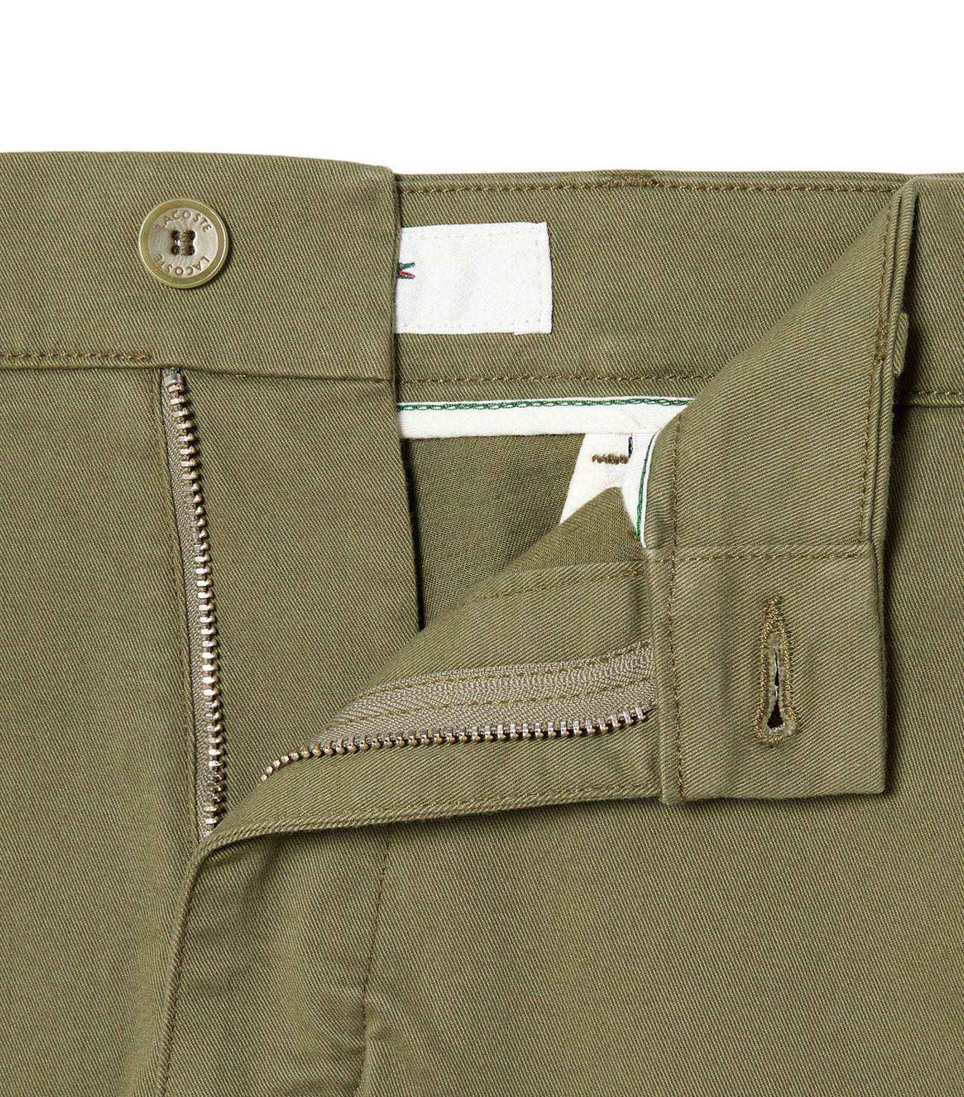 Lacoste Regular Fit Stretch Cotton Chino Bermuda Shorts Khaki