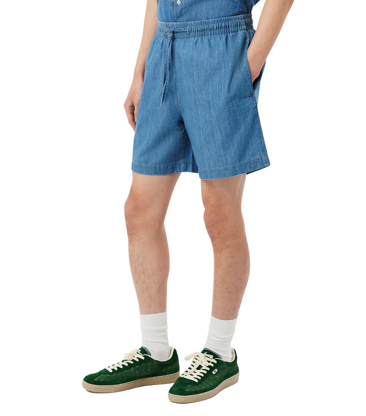 Relaxed Fit Denim Shorts Blue