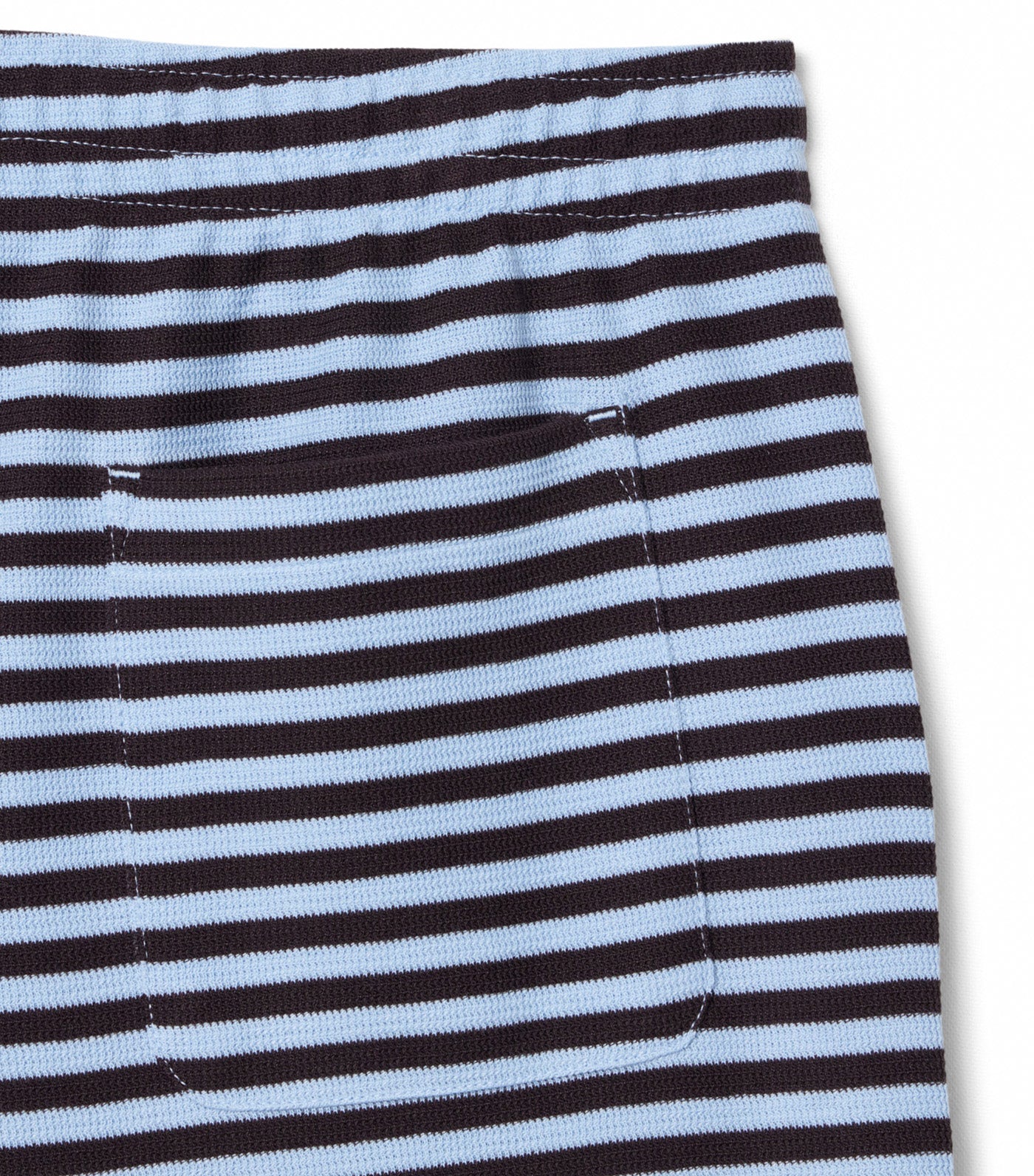 Regular Fit Striped Cotton Shorts Chambray/Buffalo