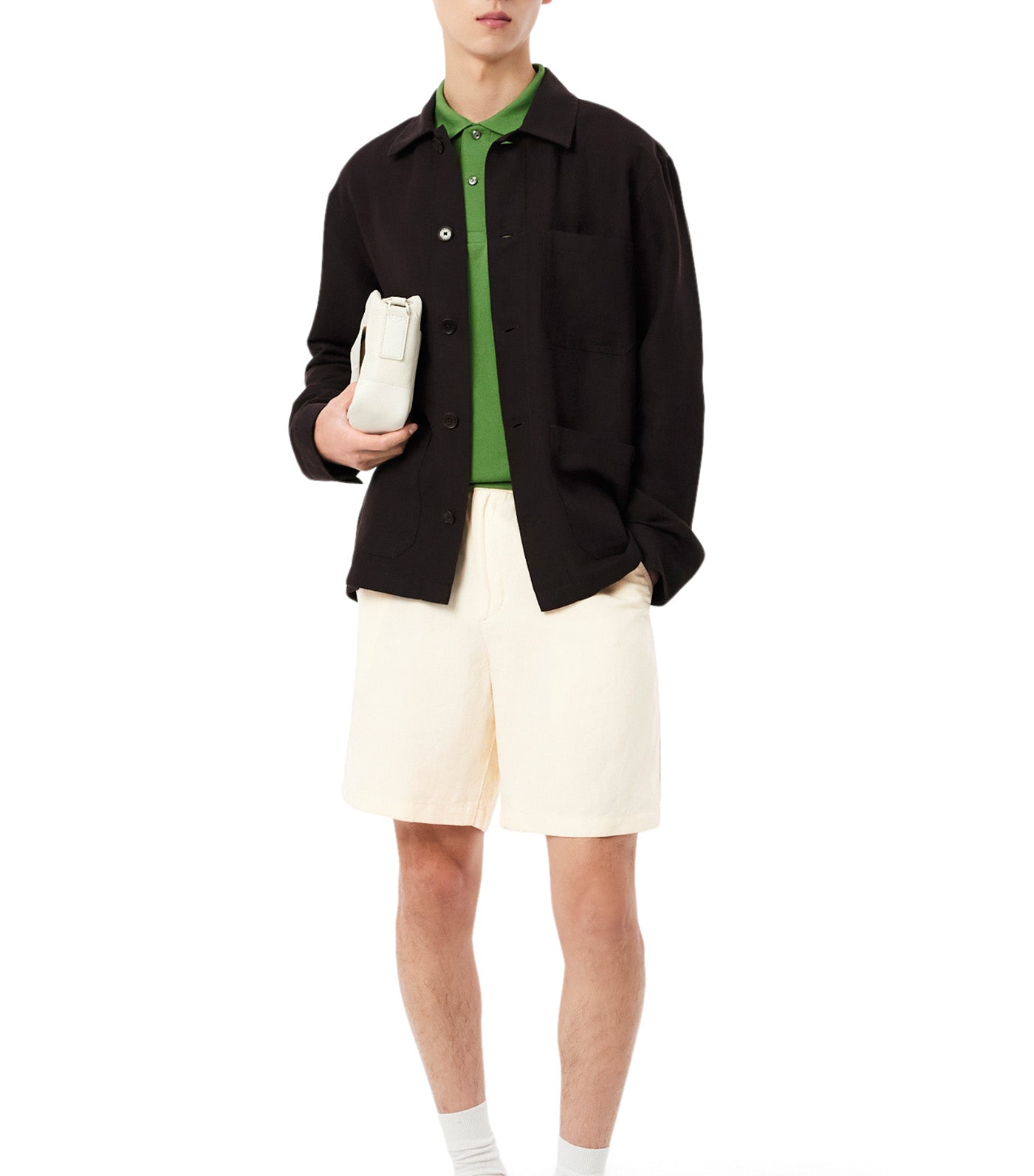 Regular Fit Linen Blend Twill Shorts Naturel Clair