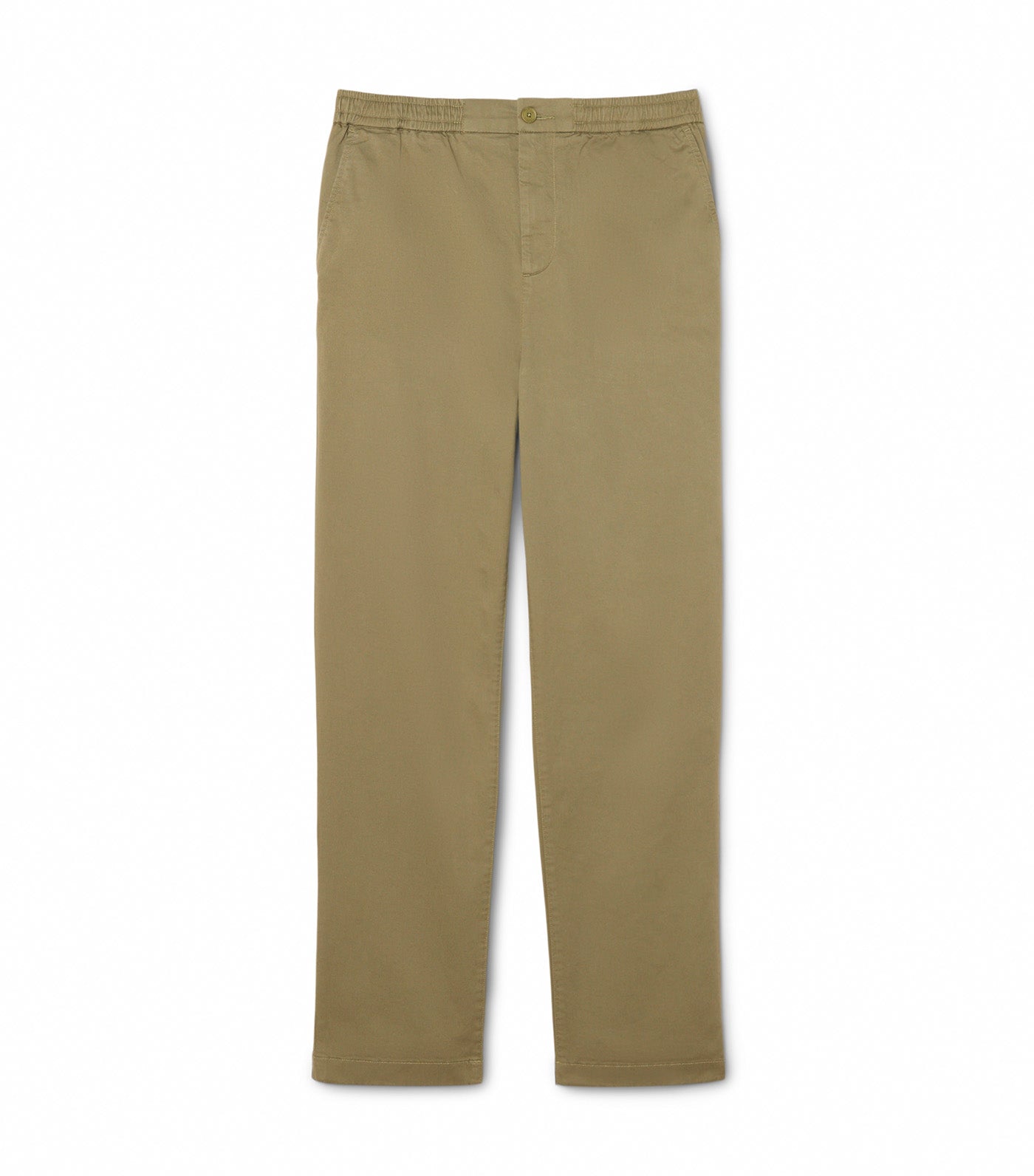 Regular Fit Cotton Twill Chino Pants Khaki