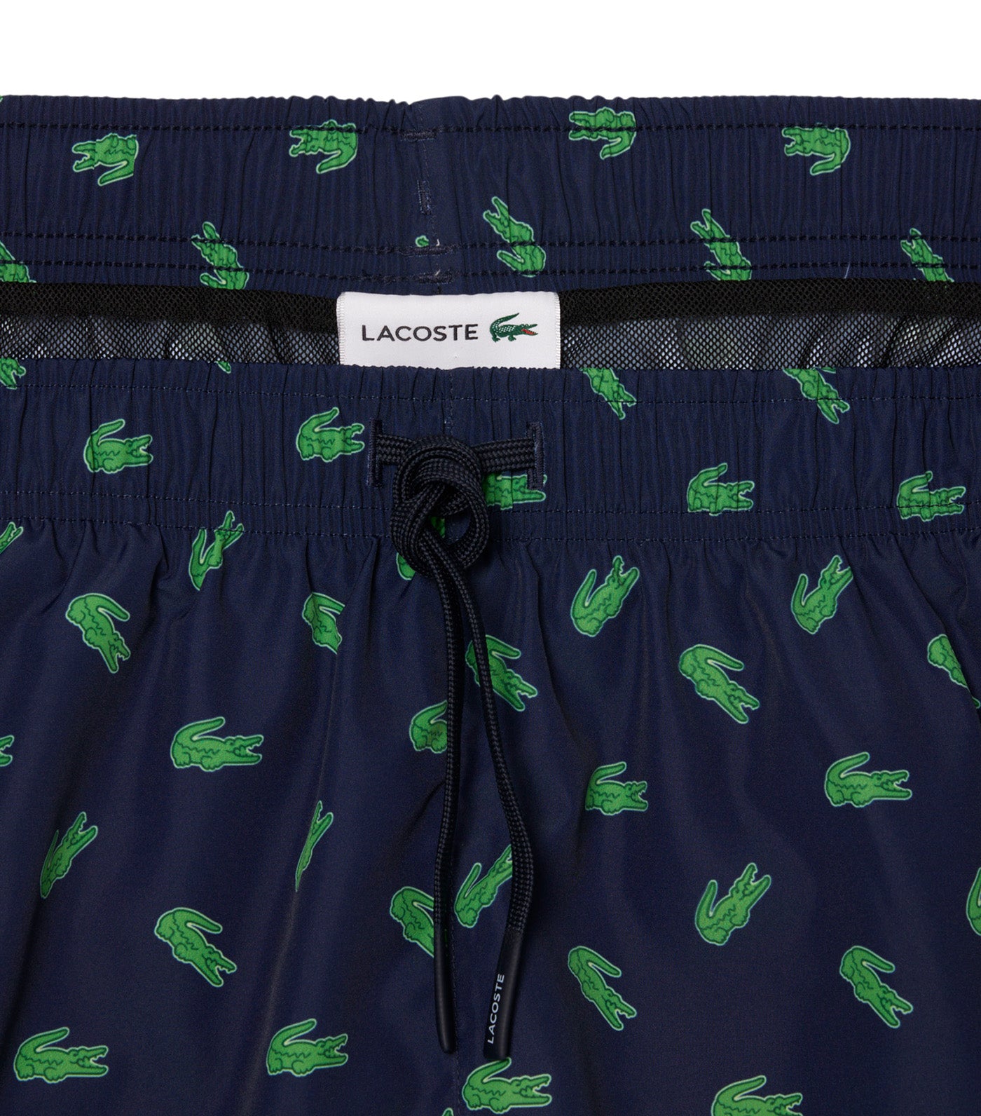 Mid Length Crocodile Print Swim Trunks