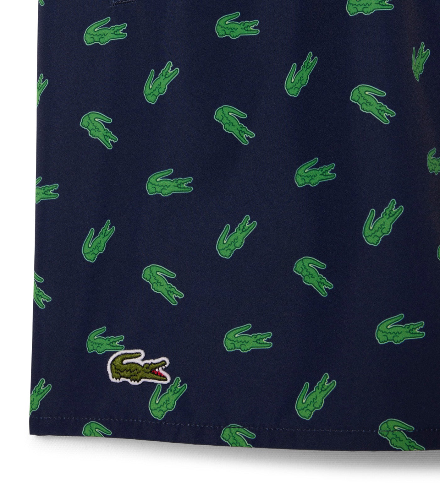 Mid Length Crocodile Print Swim Trunks