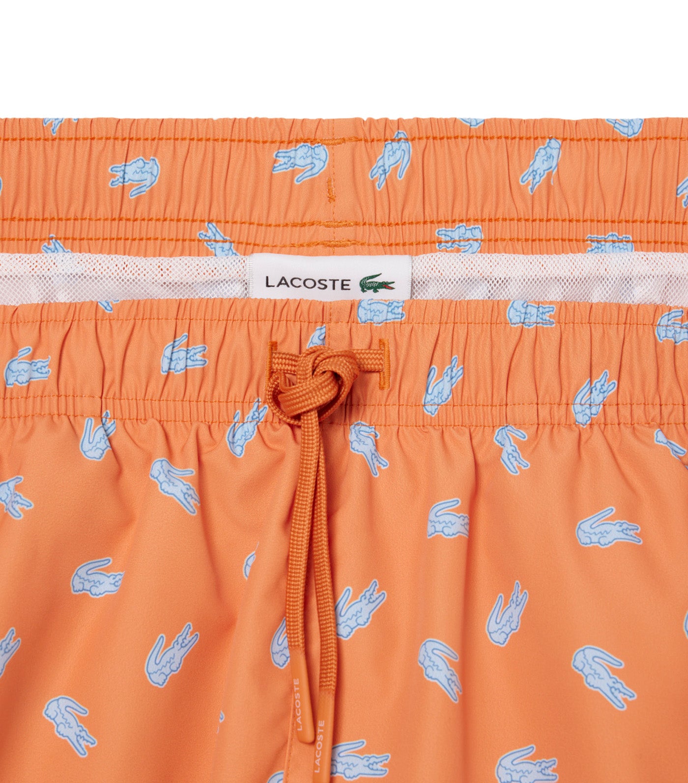 Mid Length Crocodile Print Swim Trunks