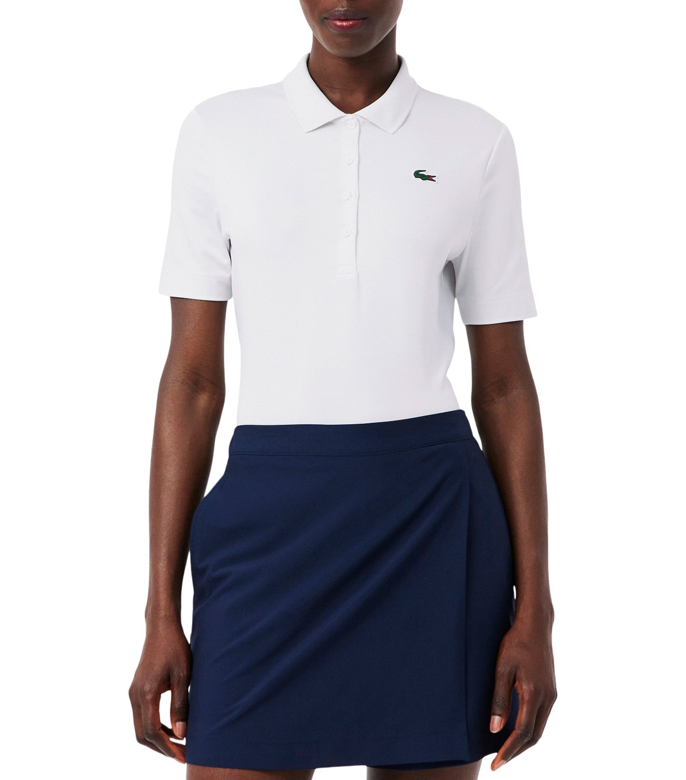 Slim Fit UV Protect Stretch Golf Polo Shirt White