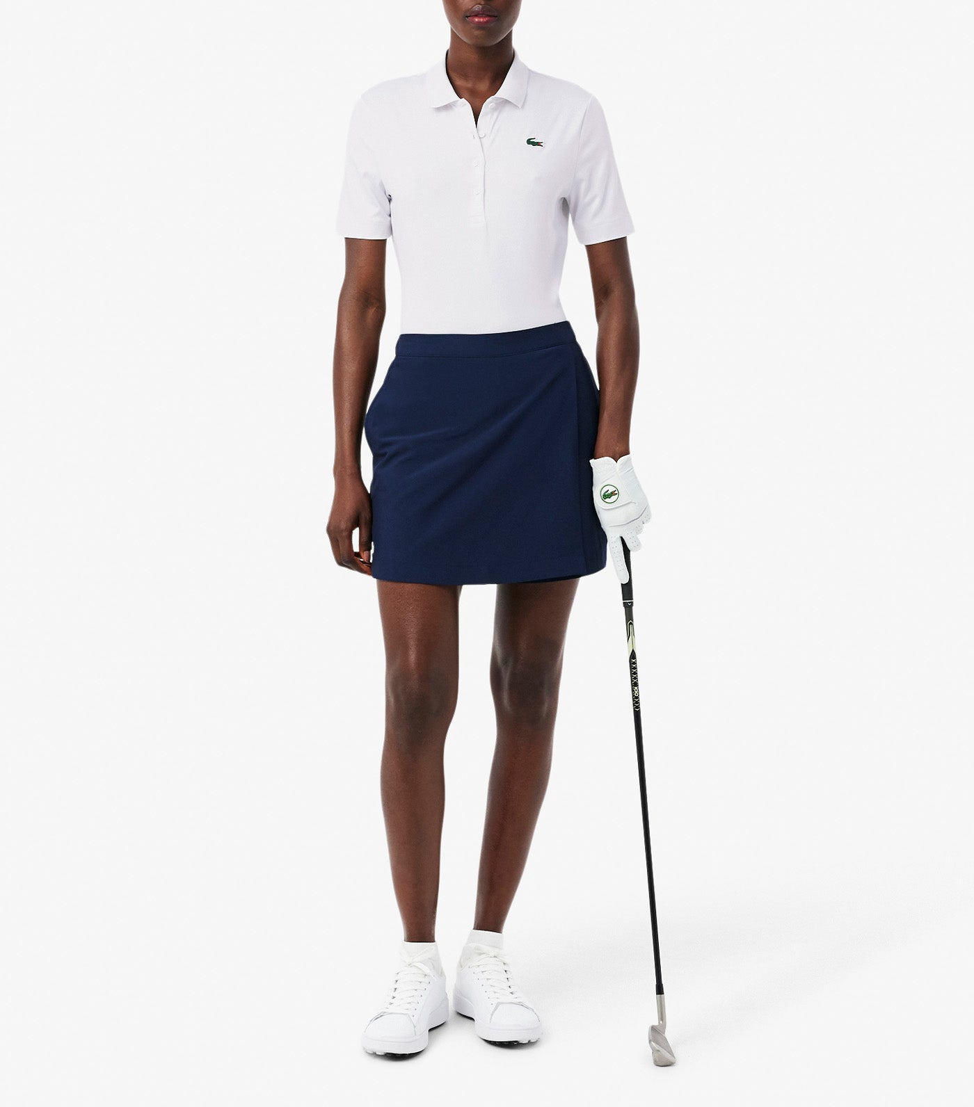 Slim Fit UV Protect Stretch Golf Polo Shirt White