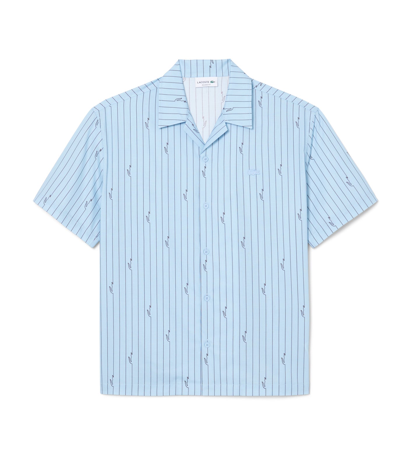 Lacoste Relaxed Fit Print Twill Shirt Chambray/Buffalo 