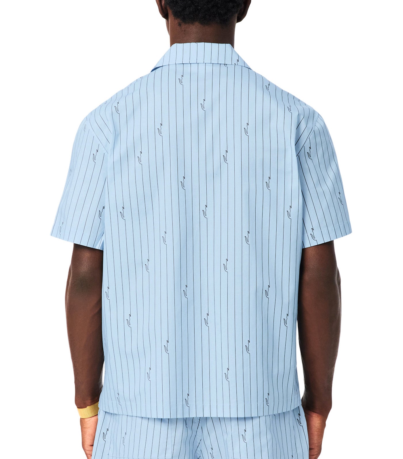 Lacoste Relaxed Fit Print Twill Shirt Chambray/Buffalo 
