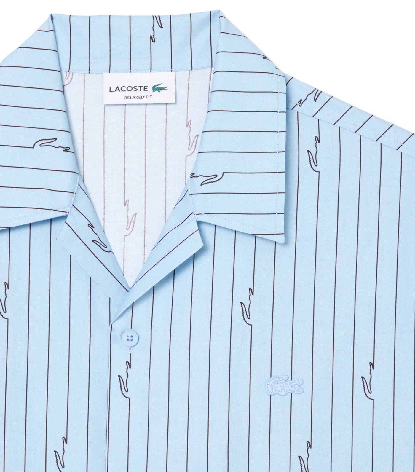 Lacoste Relaxed Fit Print Twill Shirt Chambray/Buffalo 