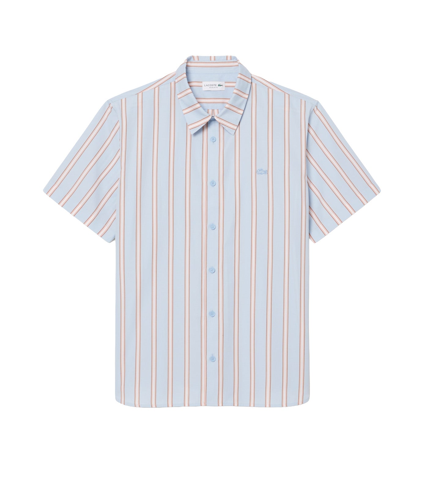 Regular Fit Striped Poplin Shirt Chambray/Miami/Blackbird